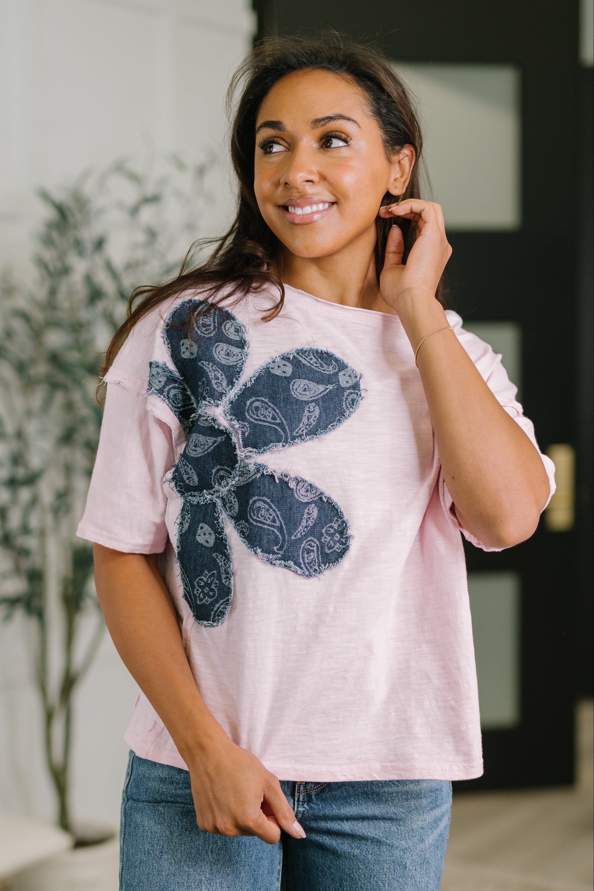 Exactly My Type Paisley Floral Applique Top - Charming Charlie