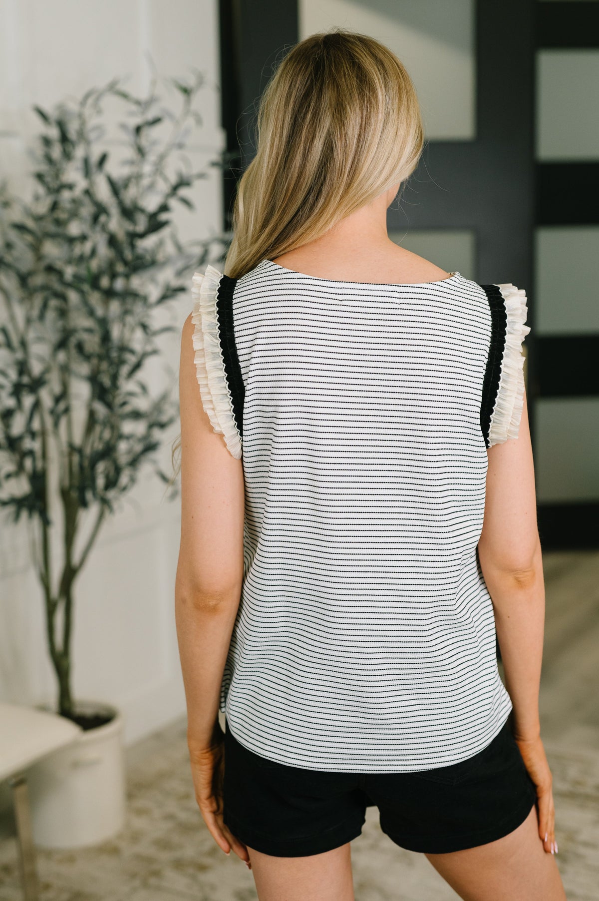 Exceeding Expectations Ruffled Sleeve Blouse - Charming Charlie