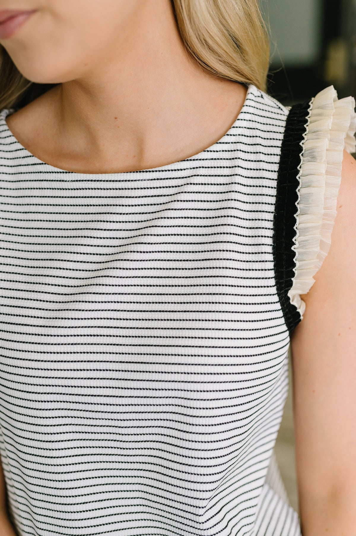 Exceeding Expectations Ruffled Sleeve Blouse - Charming Charlie