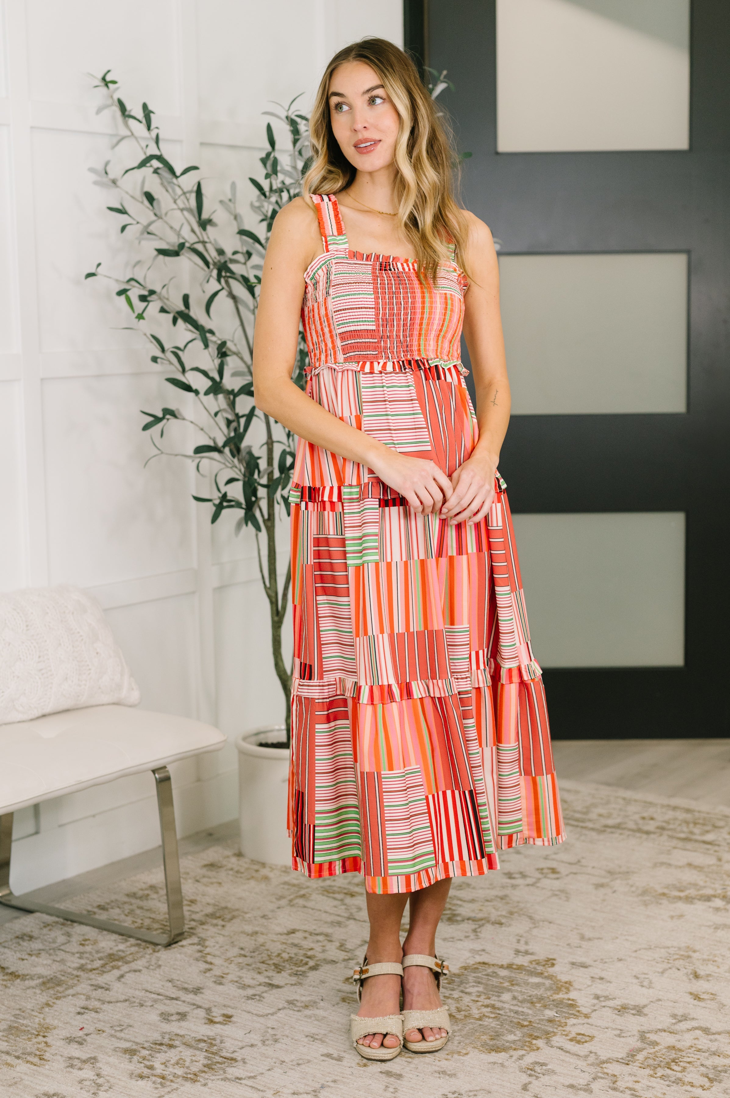 Extra Sentimental Wide Strap Tiered Dress - Charming Charlie