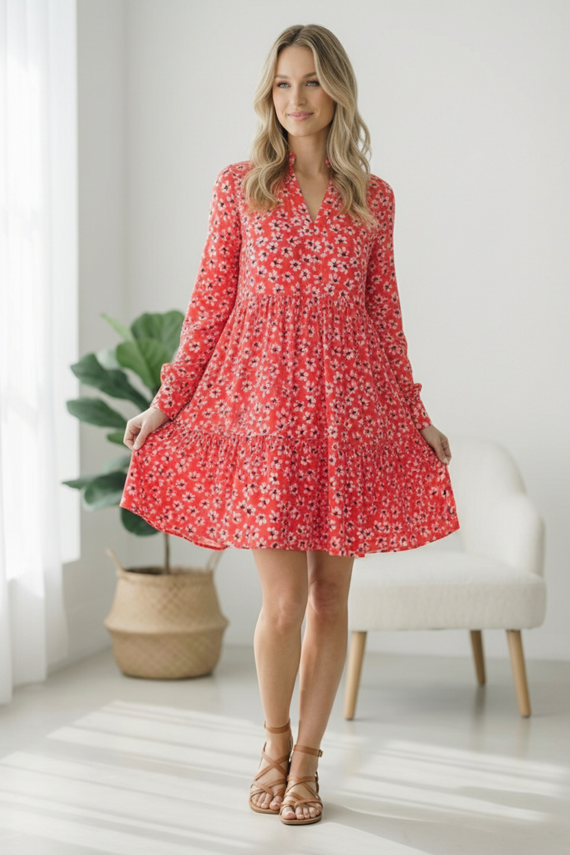 Cherry Blossom Twirl Floral Dress - Charming Charlie