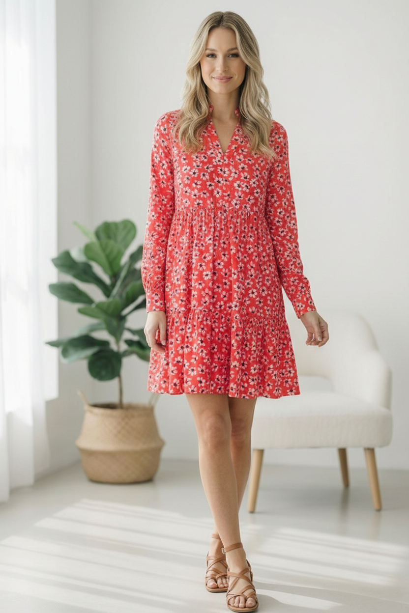 Cherry Blossom Twirl Floral Dress - Charming Charlie