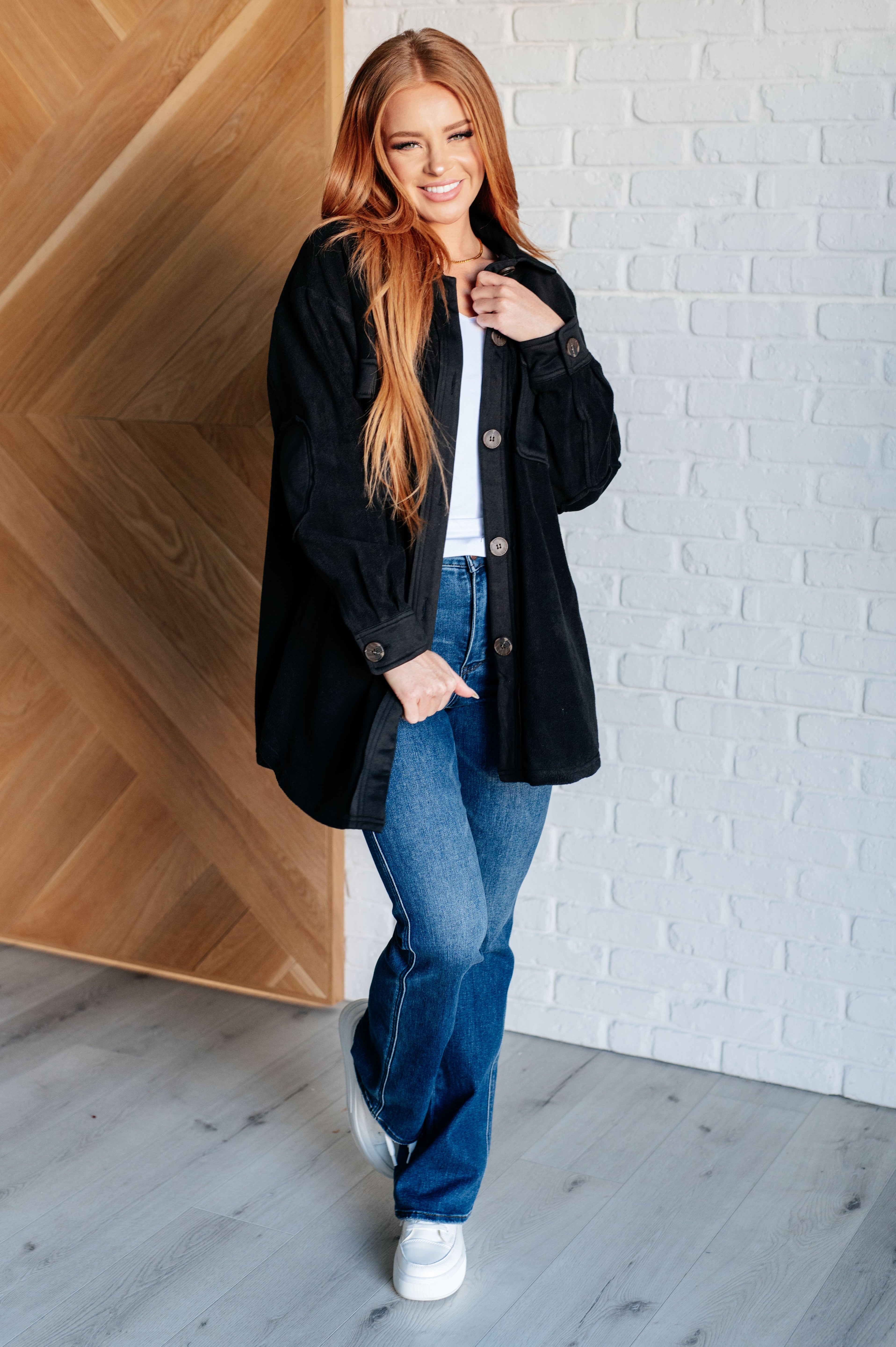 Fantastic in Fleece Jacket in Black - Charming Charlie