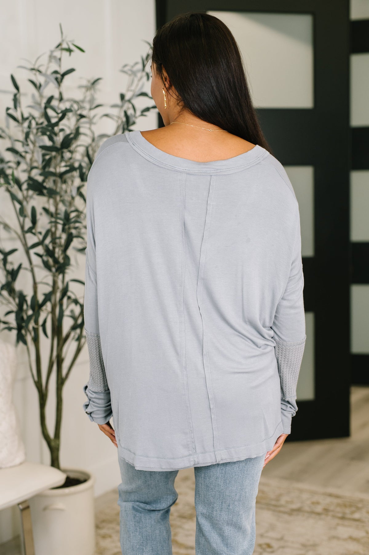 Feel That Something Contrast Sleeve Top - Charming Charlie