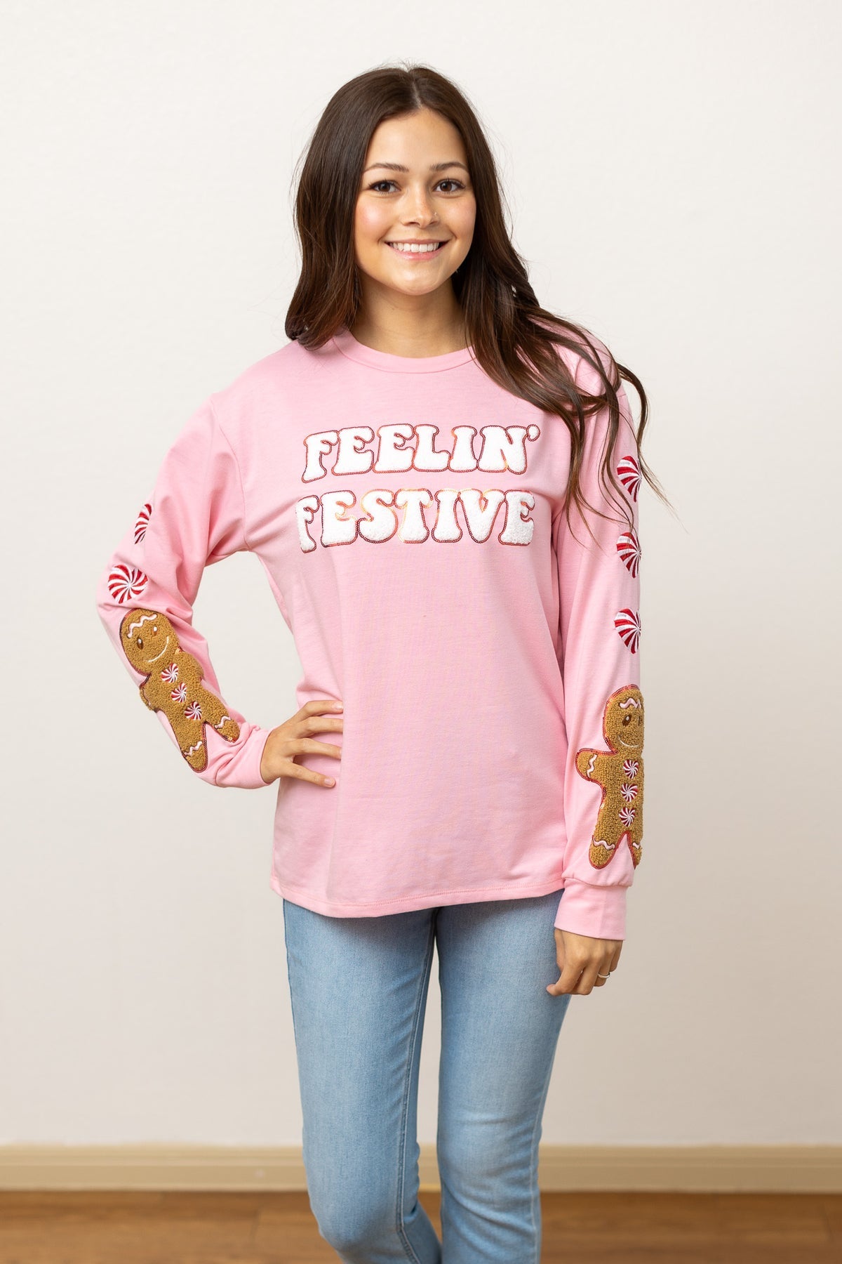 Feelin Festive Pink Sweater - Charming Charlie