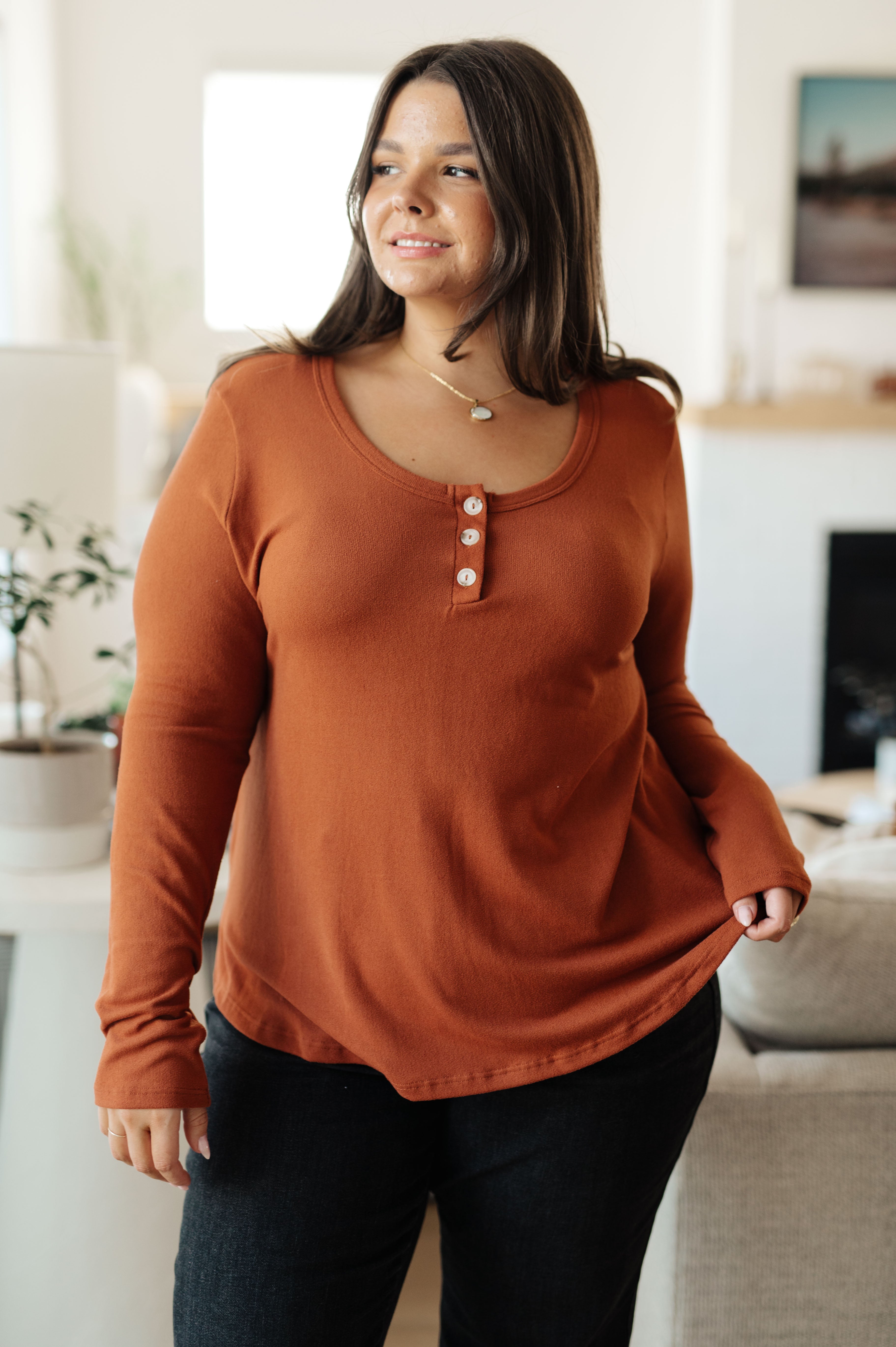 Feeling Better Scoop Neck Top - Charming Charlie