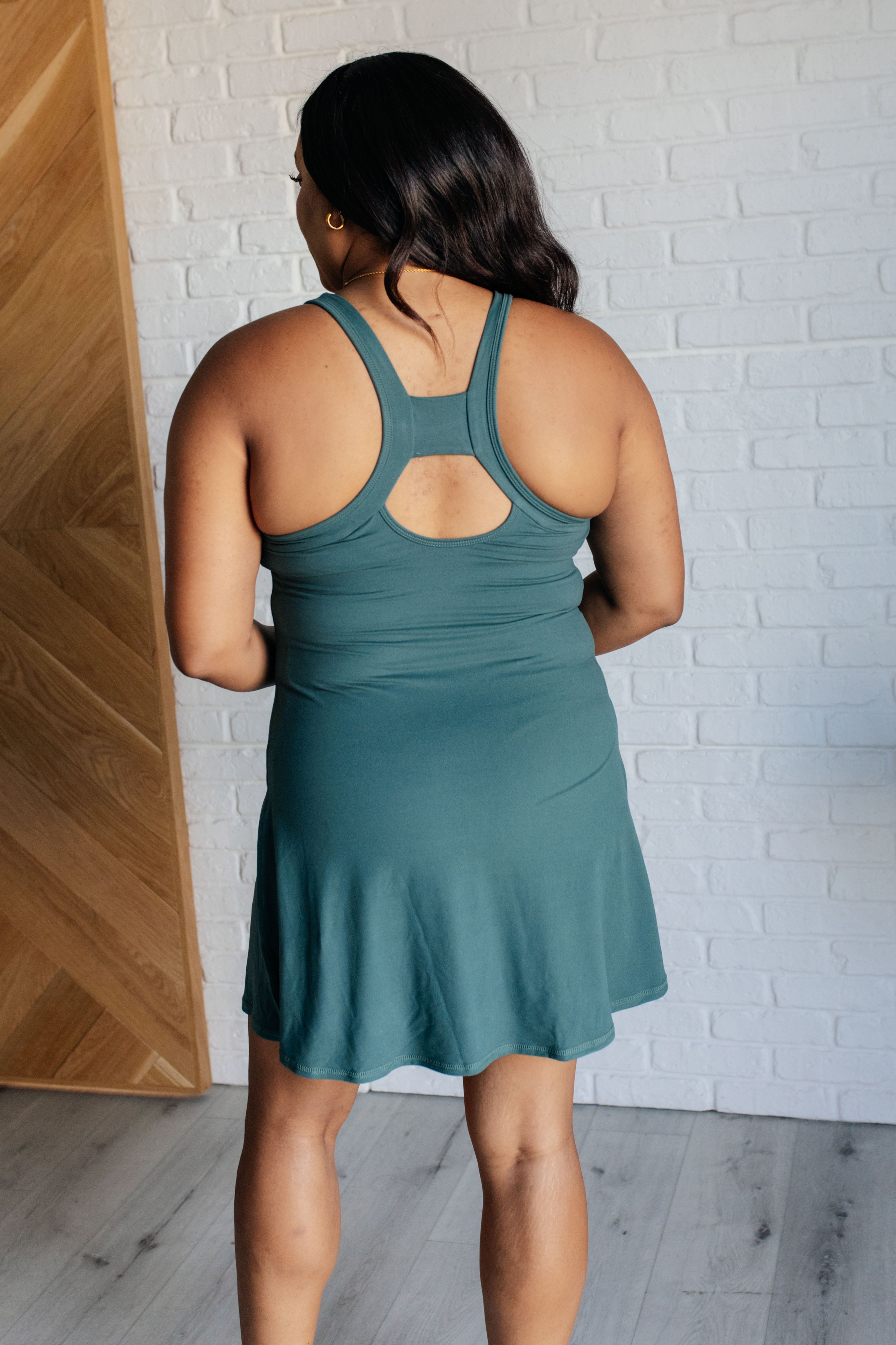 First Serve Dress in Everglade Green - Charming Charlie