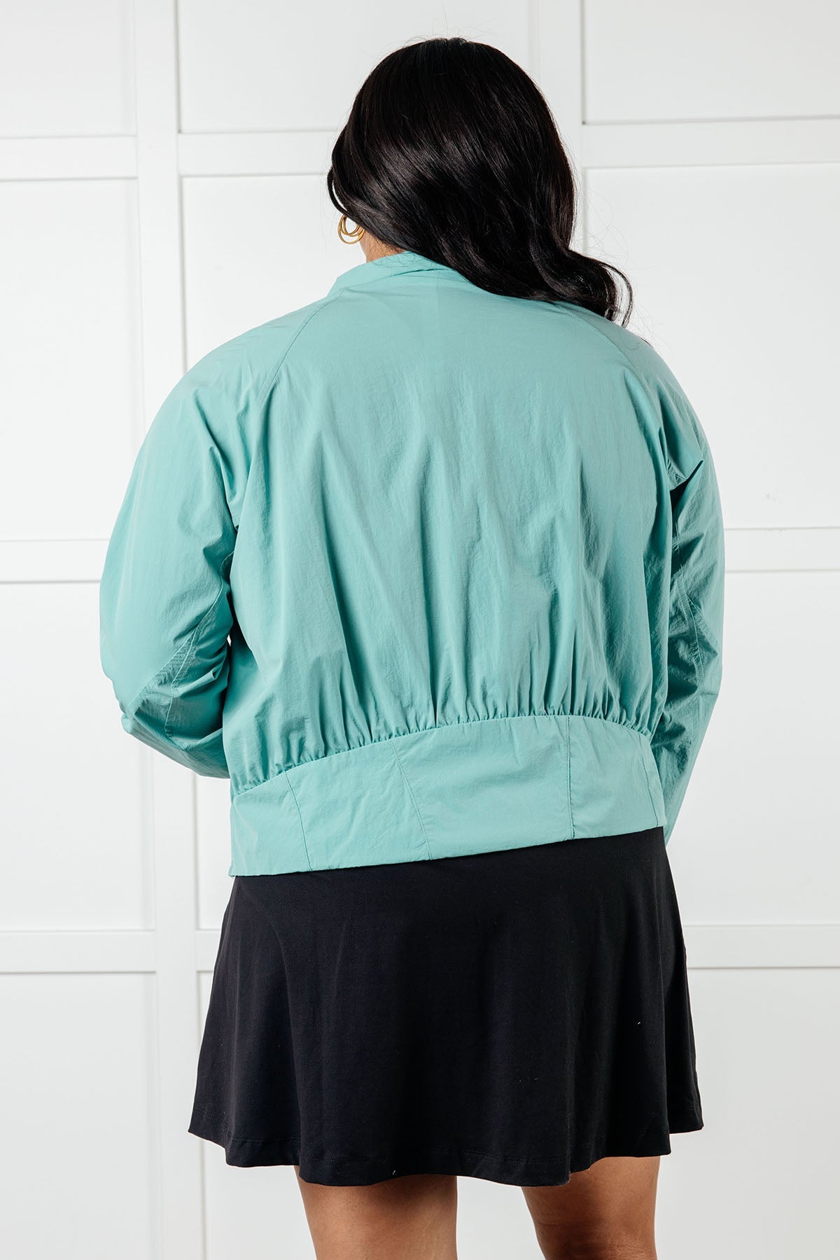 Fit Happens Nylon Tennis Jacket in Tidal Wave - Charming Charlie