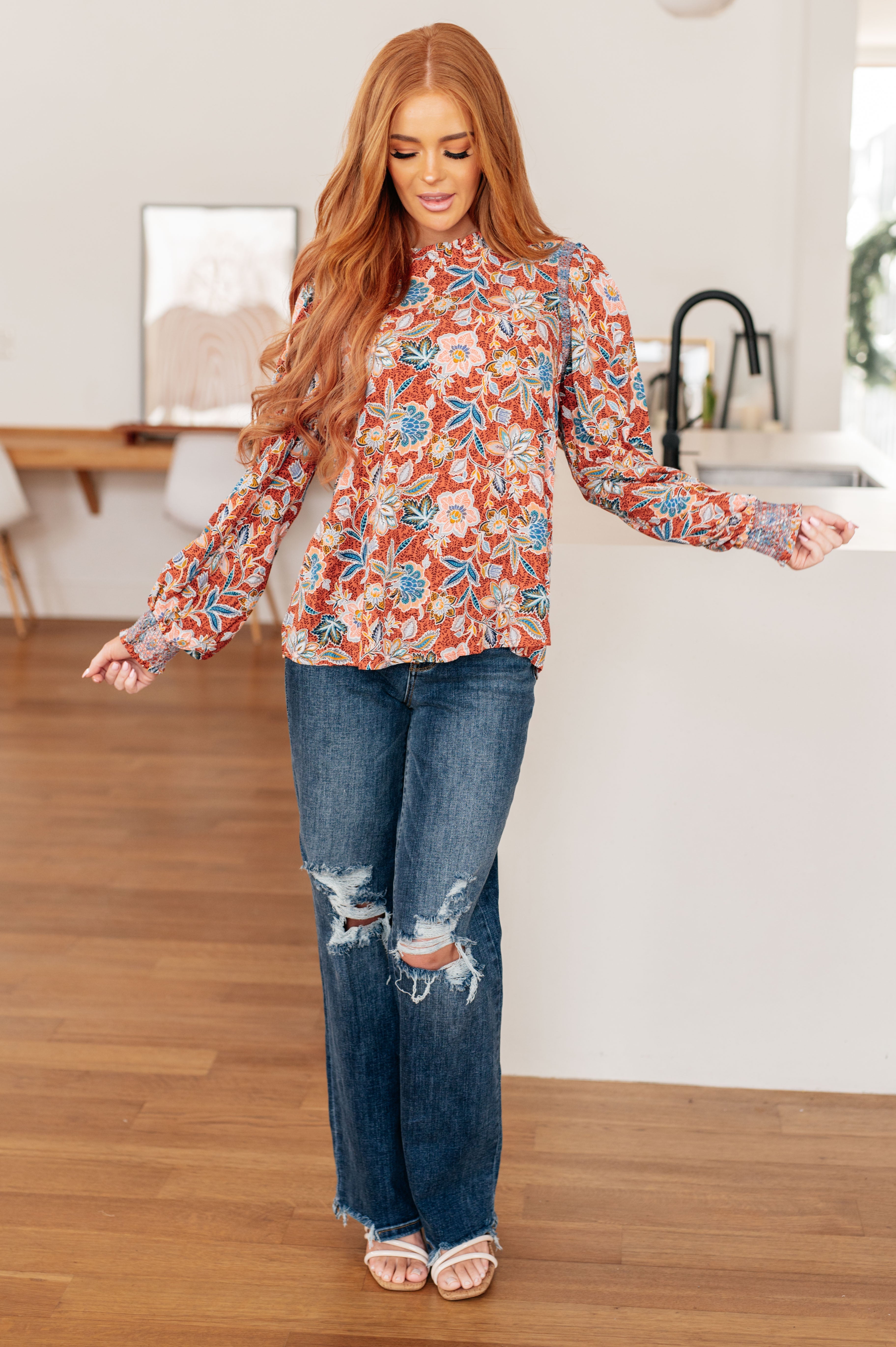 Floral Delight Blouse - Charming Charlie