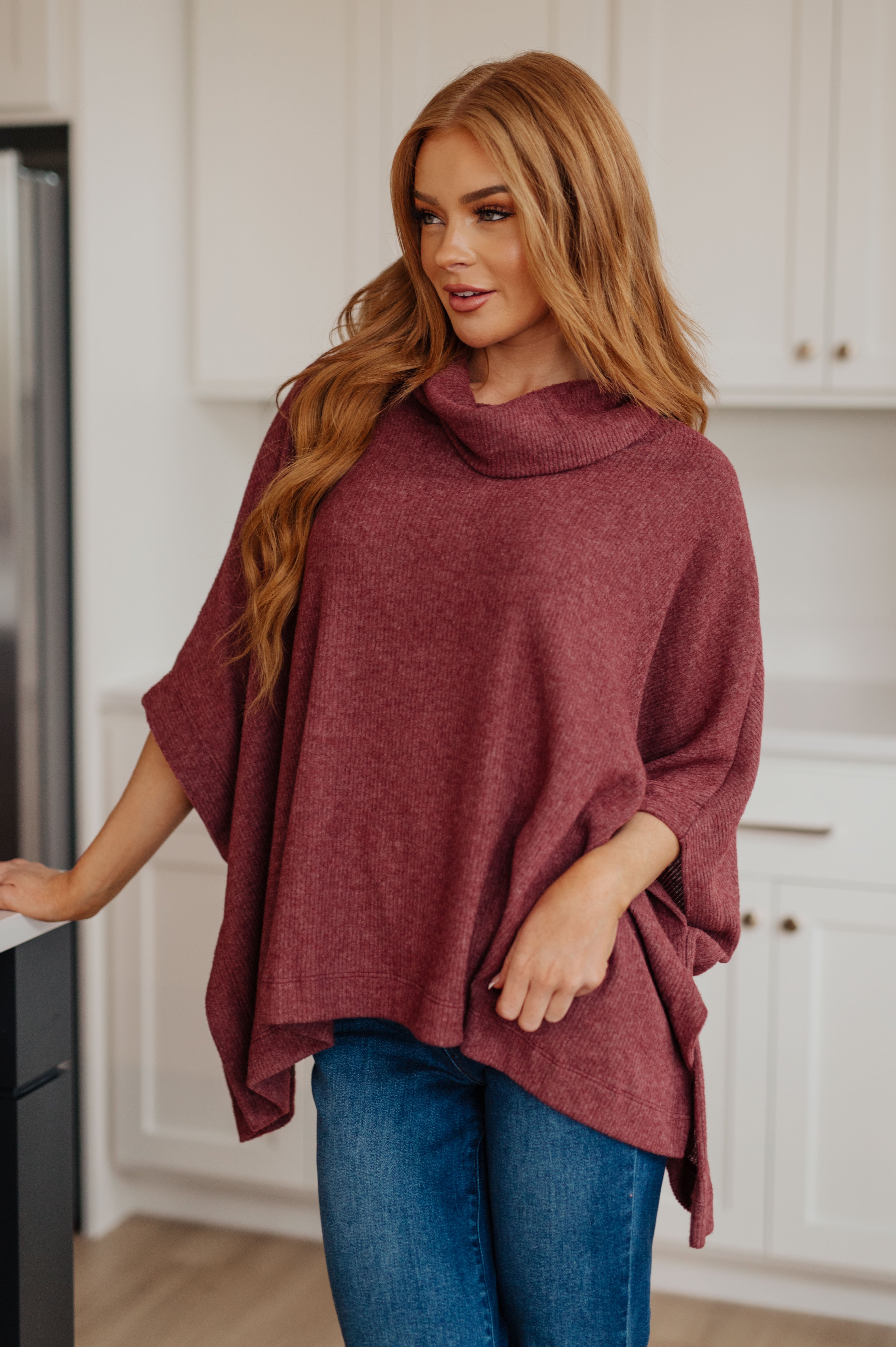 Forgive Me Cowl Neck Poncho - Charming Charlie