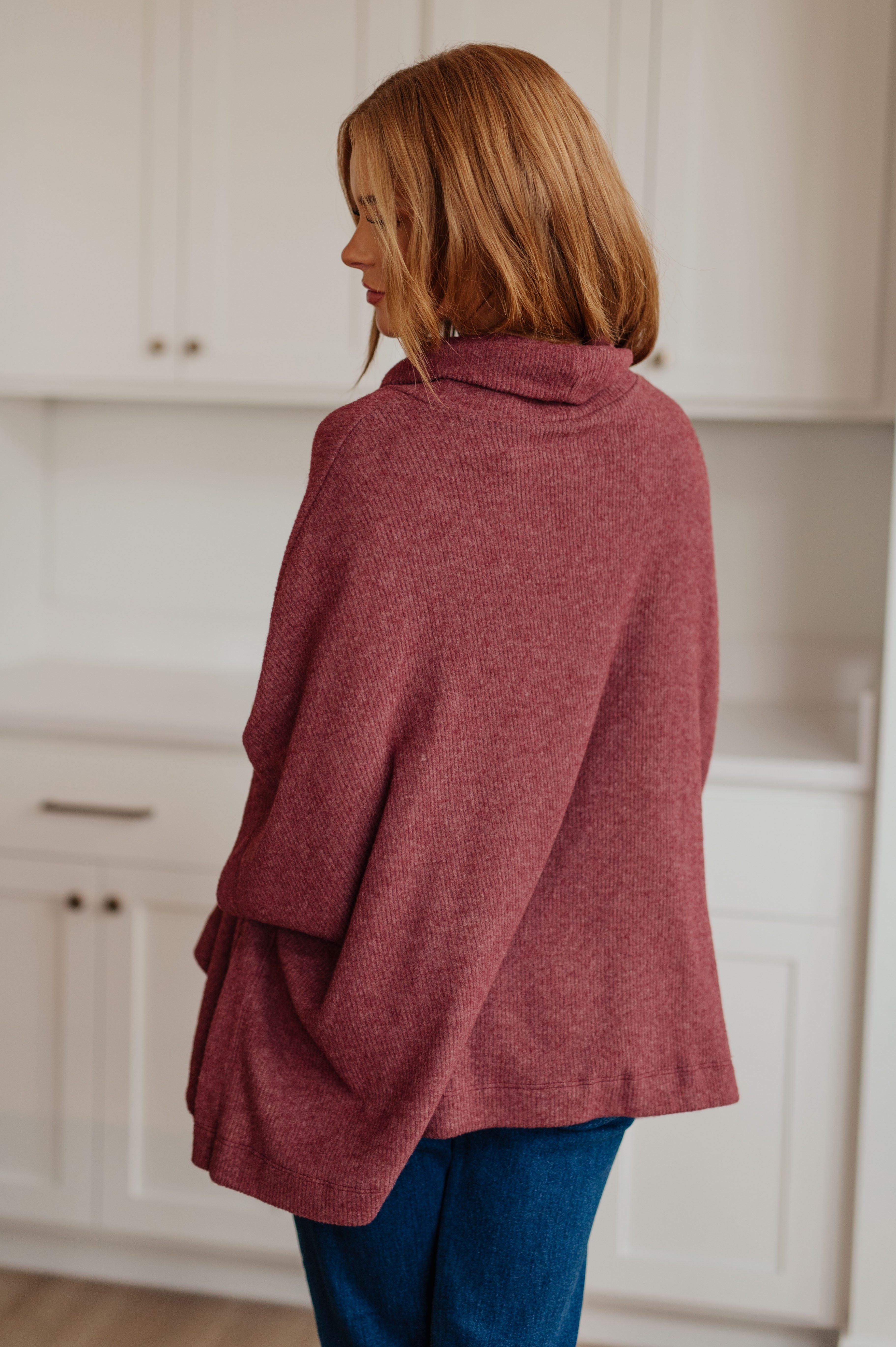 Forgive Me Cowl Neck Poncho - Charming Charlie