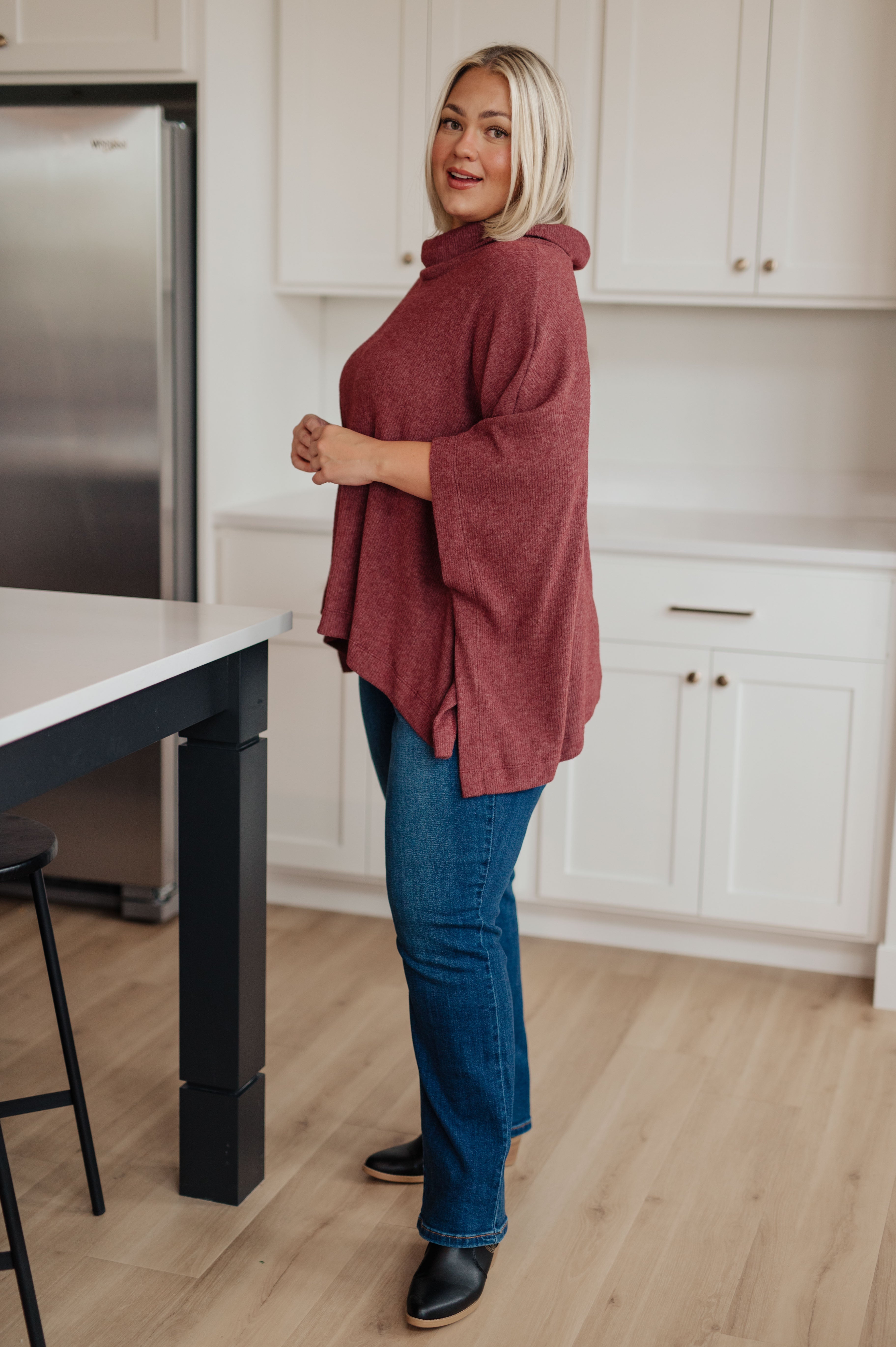 Forgive Me Cowl Neck Poncho - Charming Charlie