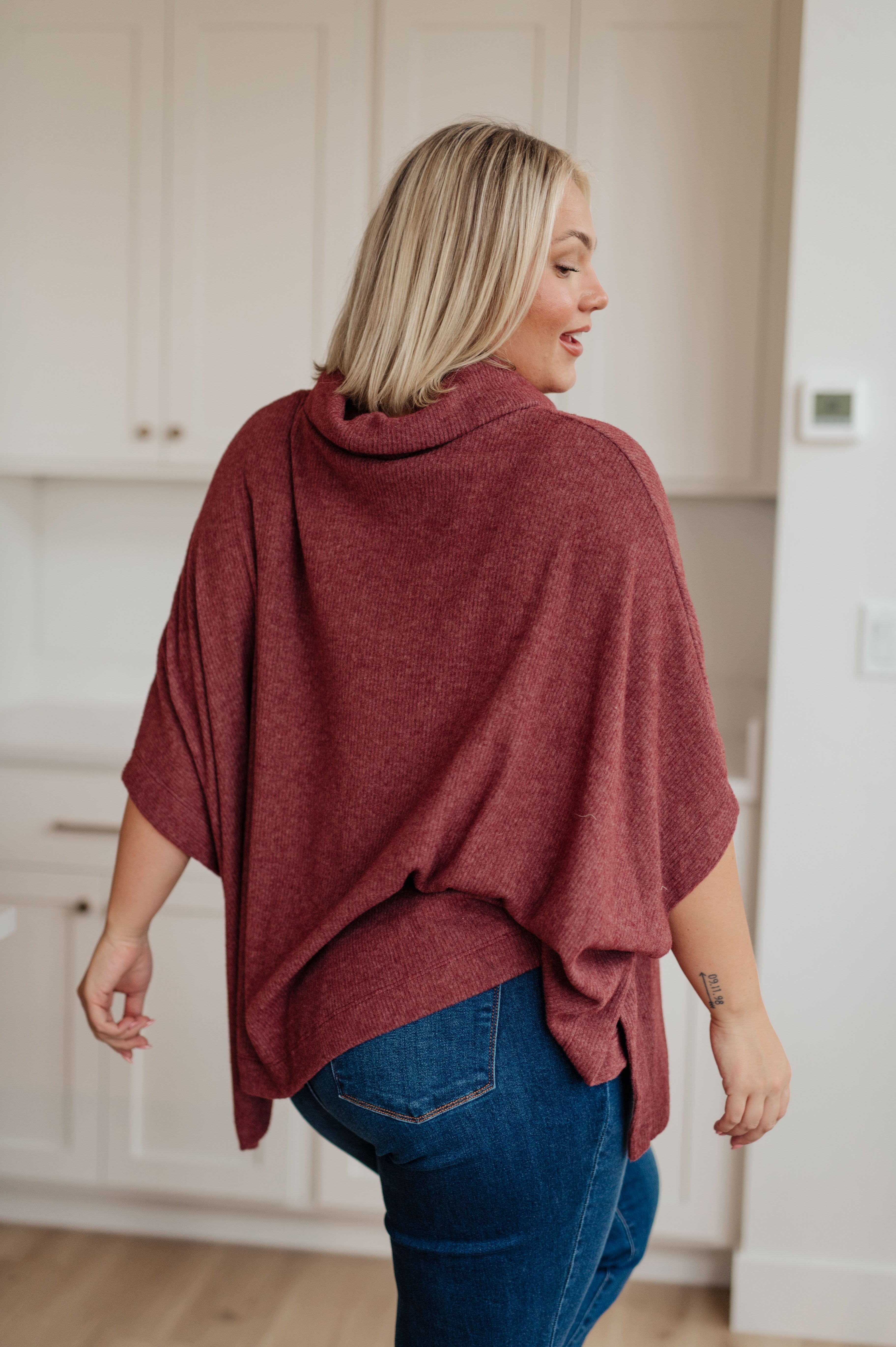 Forgive Me Cowl Neck Poncho - Charming Charlie