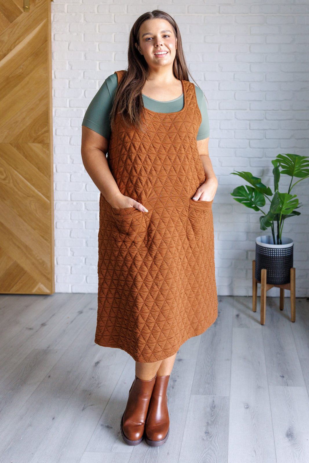 Free Falling Quilted Midi Dress - Charming Charlie