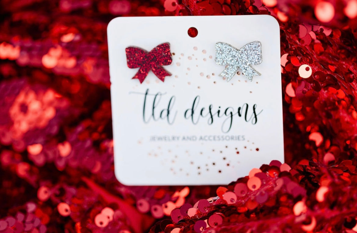 Game Day Bow Studs - Charming Charlie