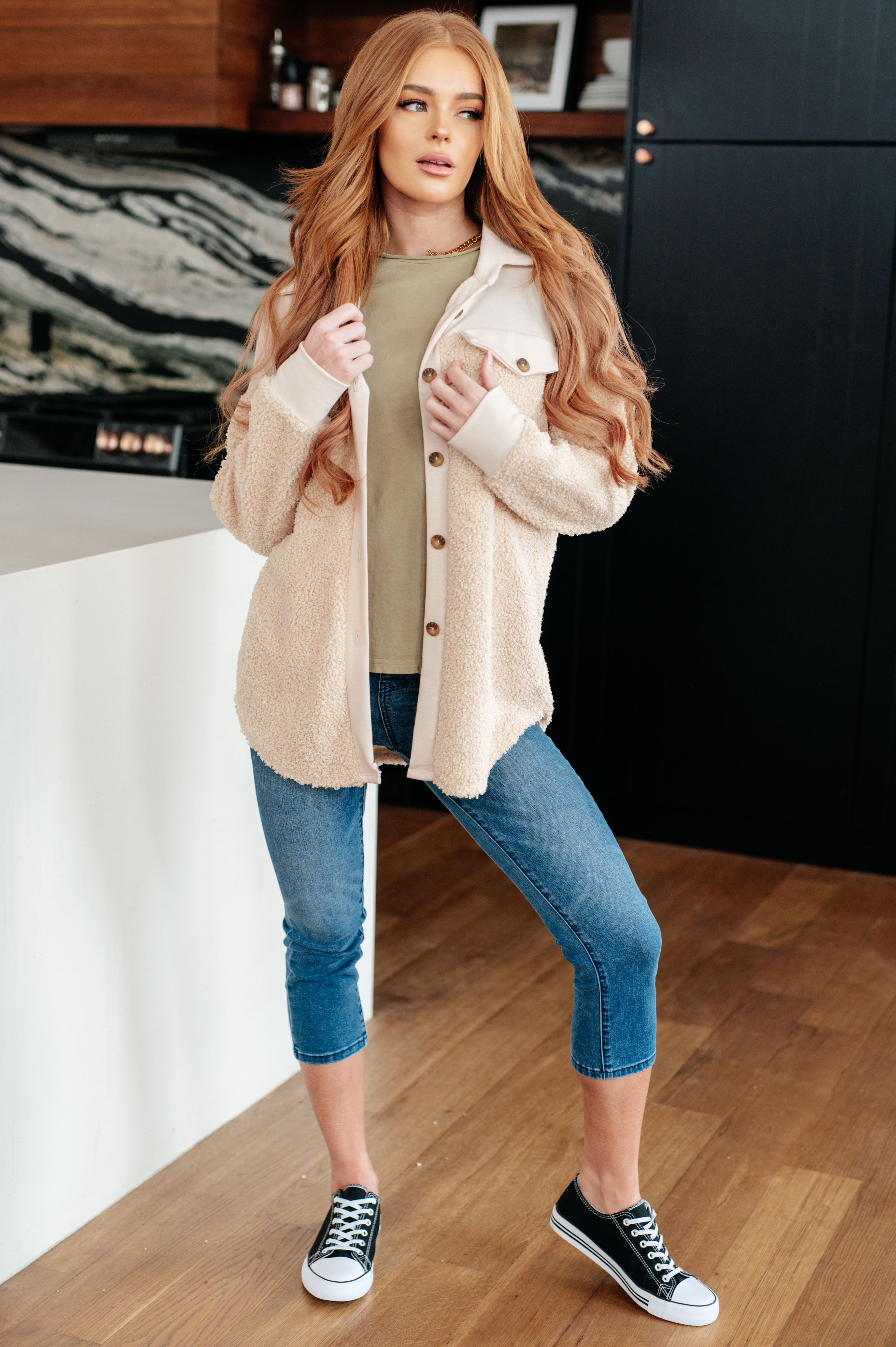 Endless Potential Sherpa Shacket - Charming Charlie