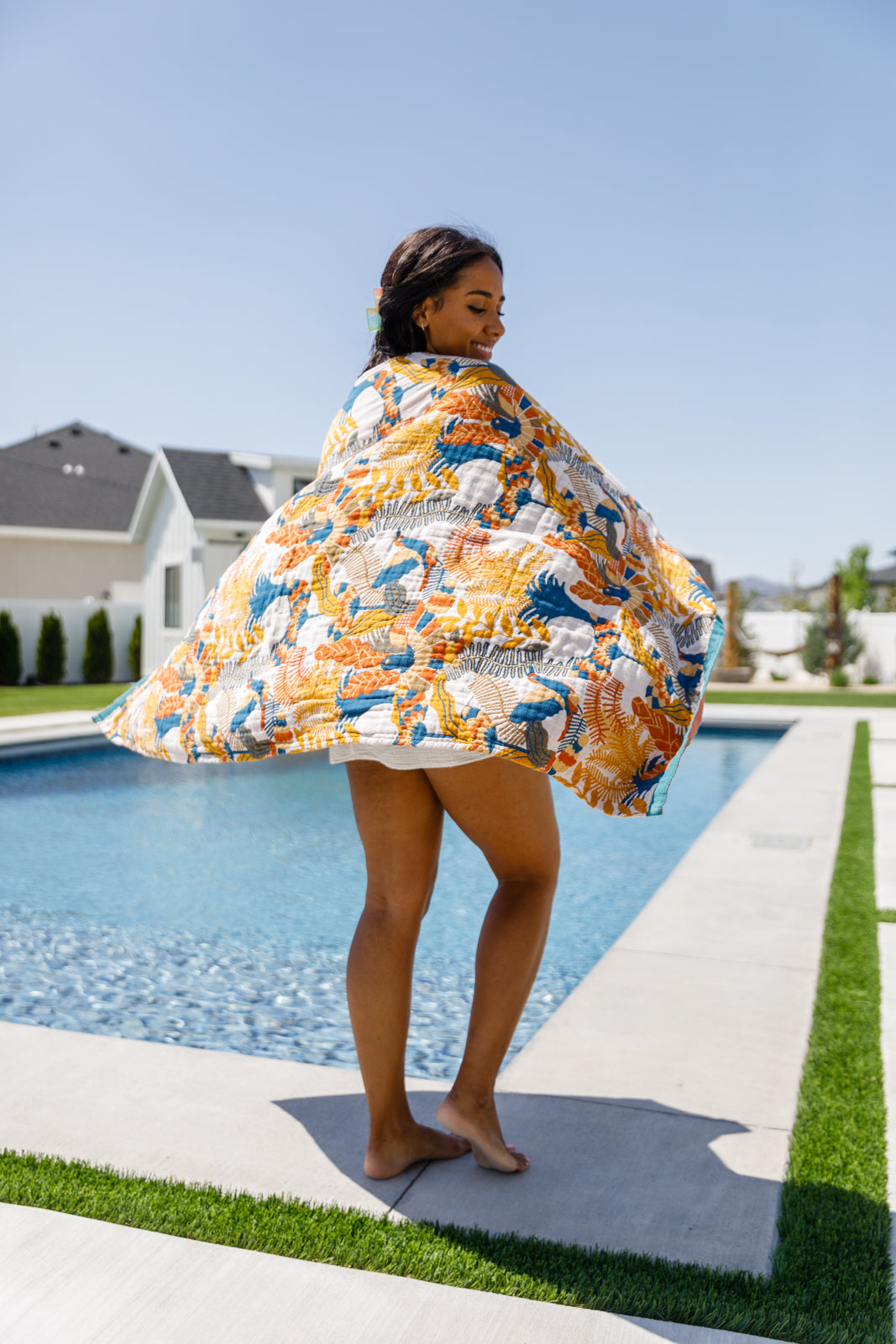 Luxury Beach Towel in Bird Of Paradise - Charming Charlie