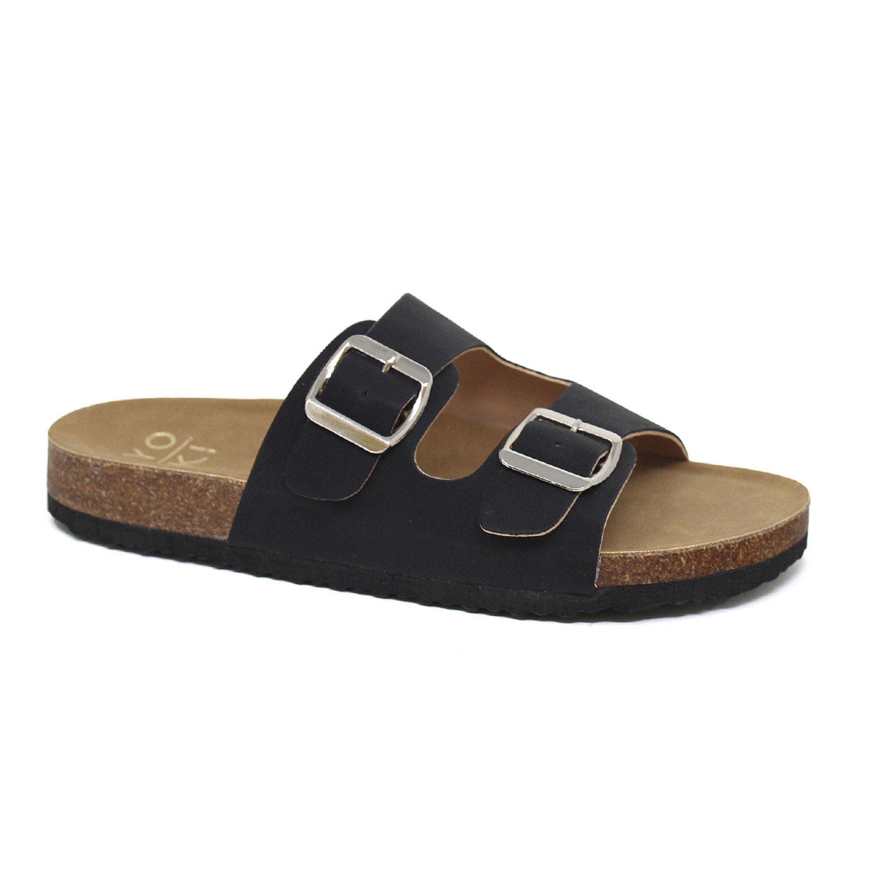 GIAN-91 Women's PU Sandal With Two Piece Upper and Buckle - Yoki