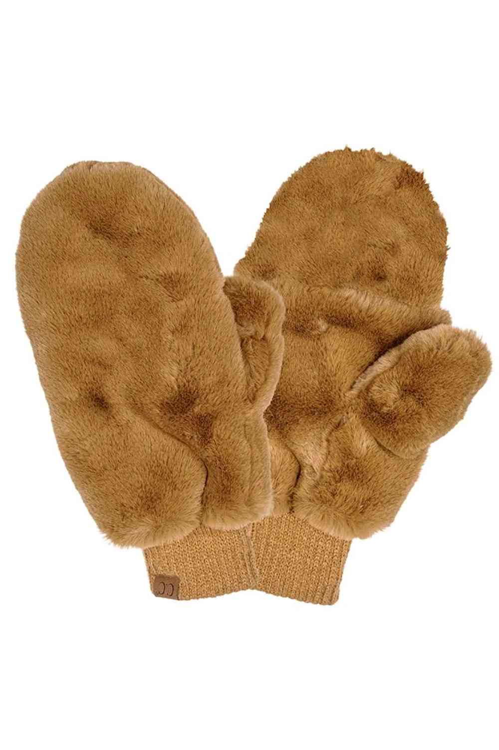 Dark_Camel CC Faux Fur Mittens With Shepherd Lining, are a smart, eye-catching, and attractive addition to your outfit. These trendy gloves keep you absolutely warm and toasty in the winter and cold weather outside. Accessorize the fun way with these gloves. It's the autumnal touch you need to finish your outfit in style. A pair of these gloves will be a nice gift for your family, friends, anyone you love, and even yourself.