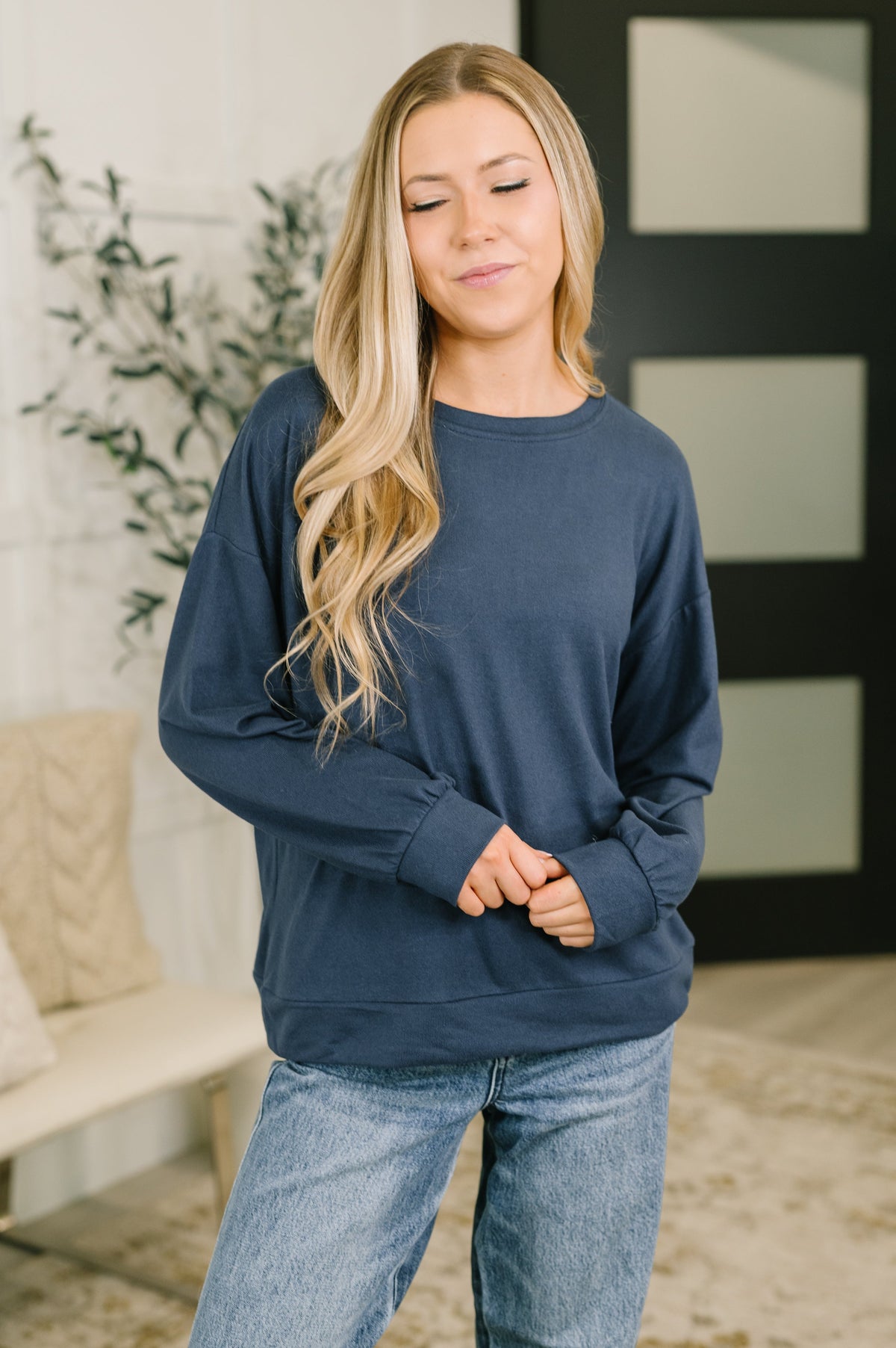 Genuine Interest Long Sleeve Top - Charming Charlie