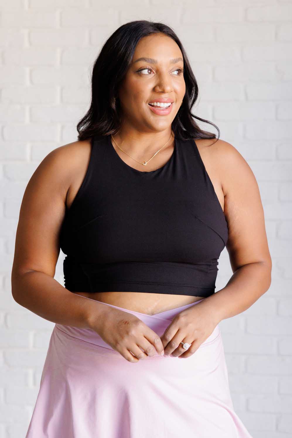 Get Moving Racer Back Crop Tank - Charming Charlie