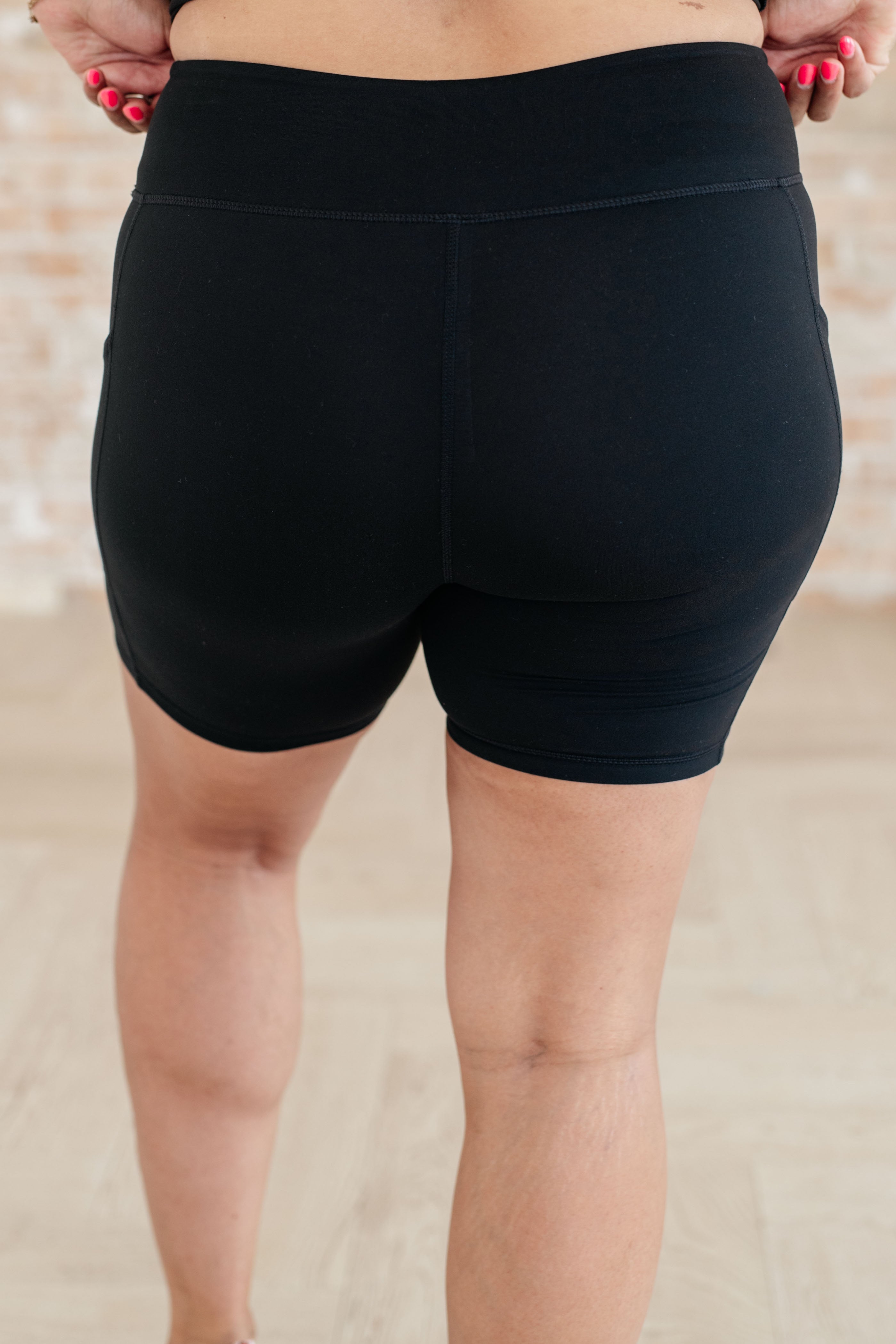 Getting Active Biker Shorts in Black - Charming Charlie