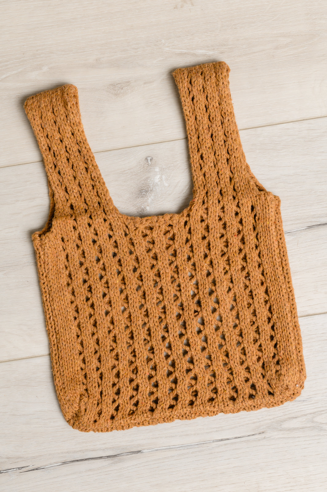 Girls Day Open Weave Bag in Tan - Charming Charlie