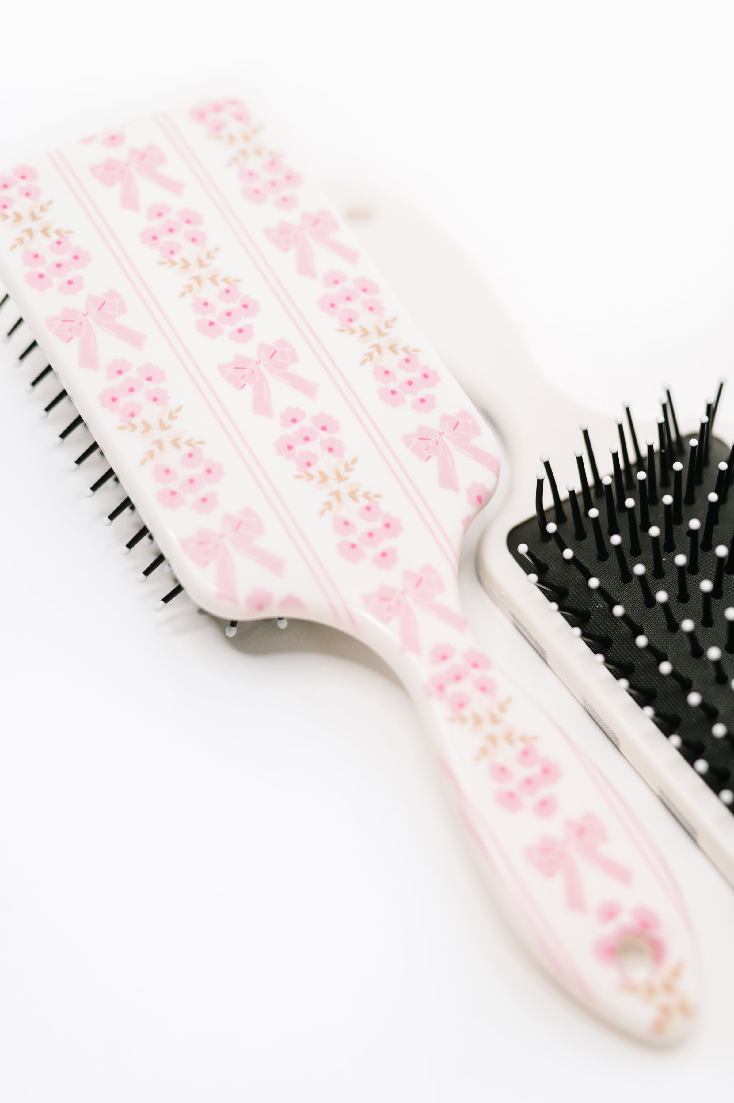 Girly Girl Bow and Floral Hair Brush - Charming Charlie