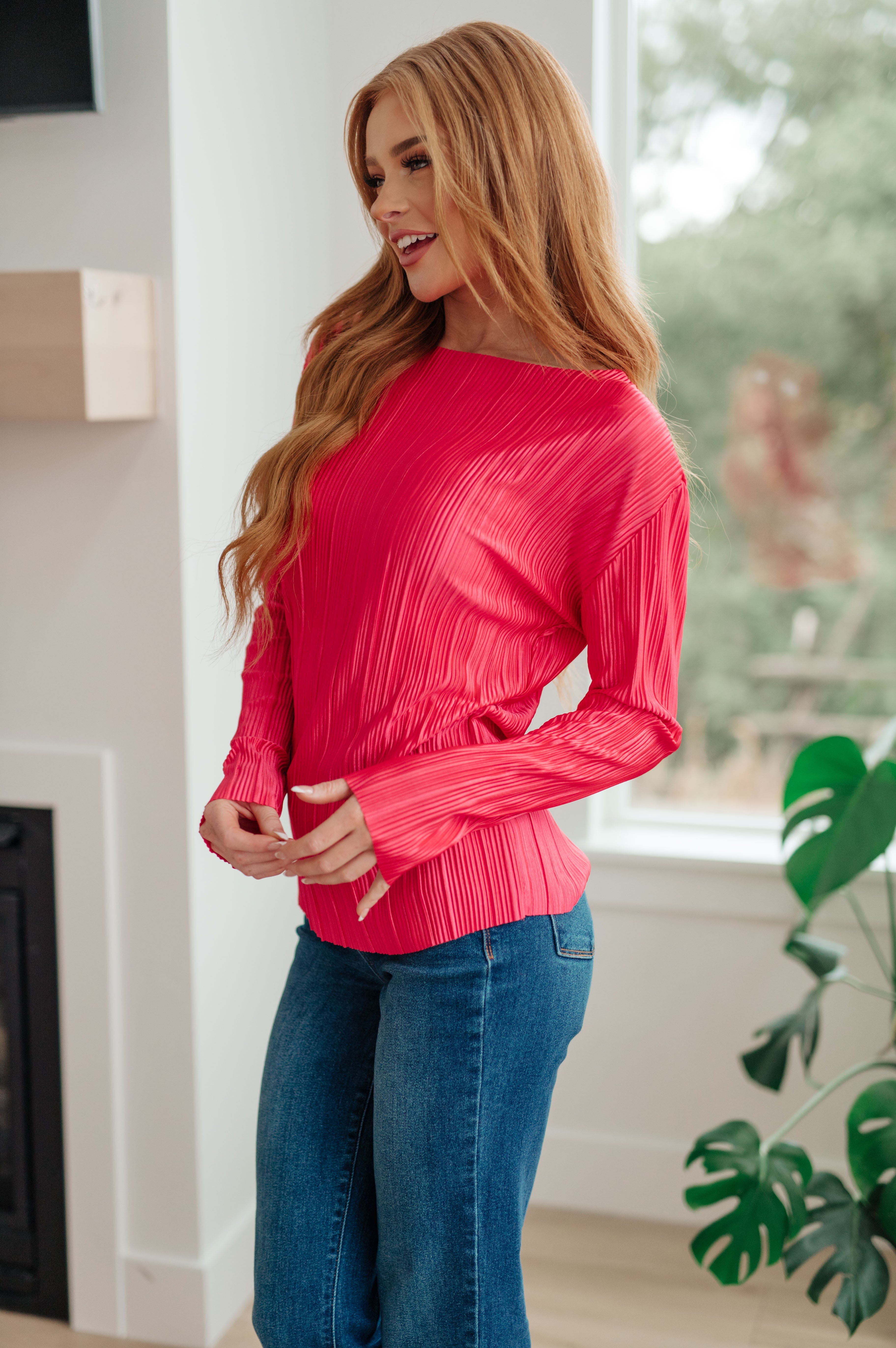 Going Out Plisse Top - Charming Charlie