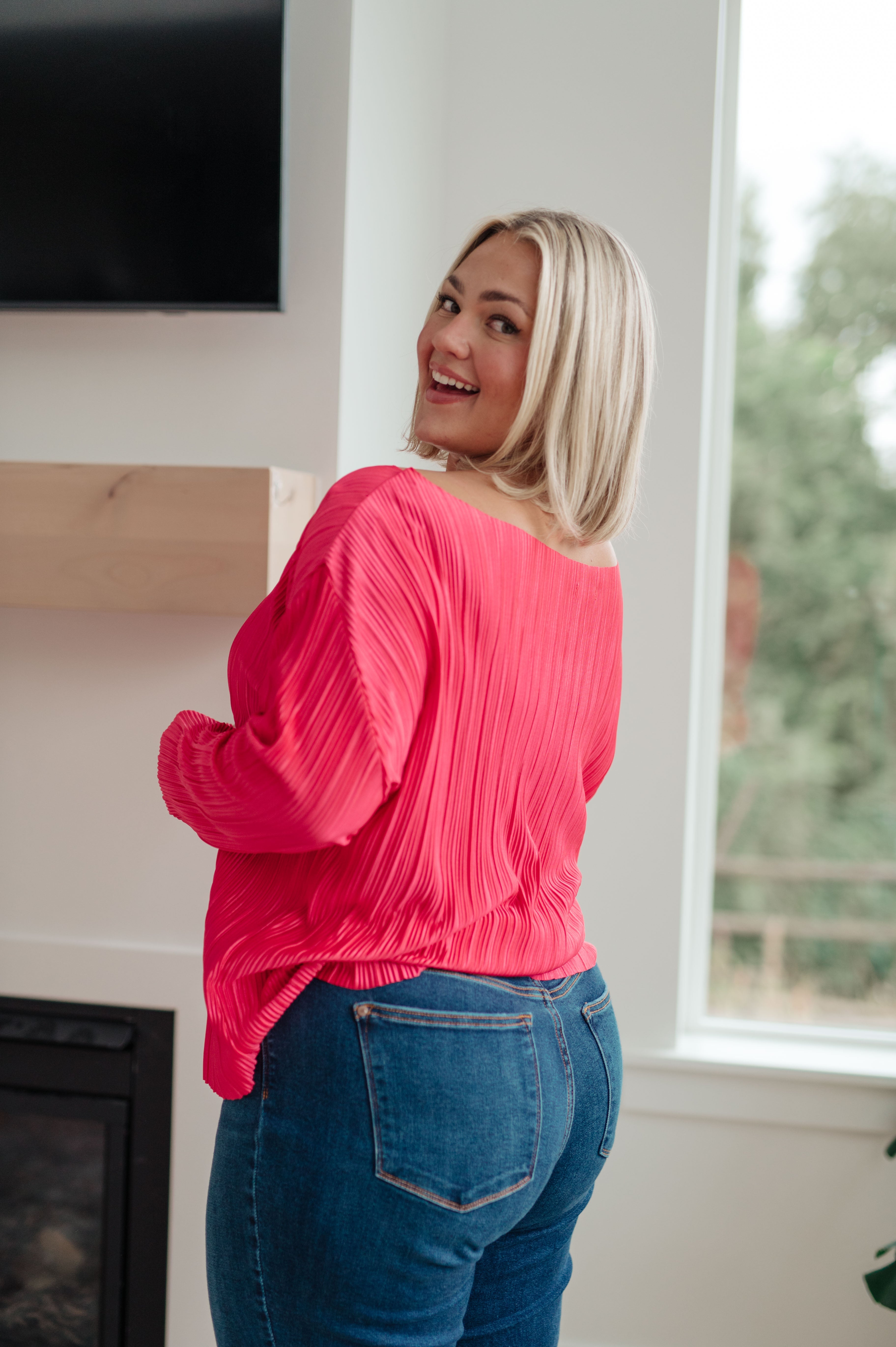 Going Out Plisse Top - Charming Charlie