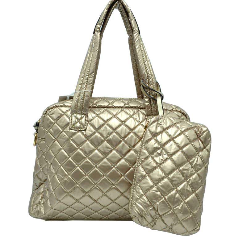 2-in-1 Large Quilted Tote Bag with Pouch - Charming Charlie