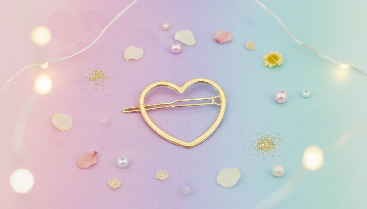 Gold Heart Hair Clip - Charming Charlie