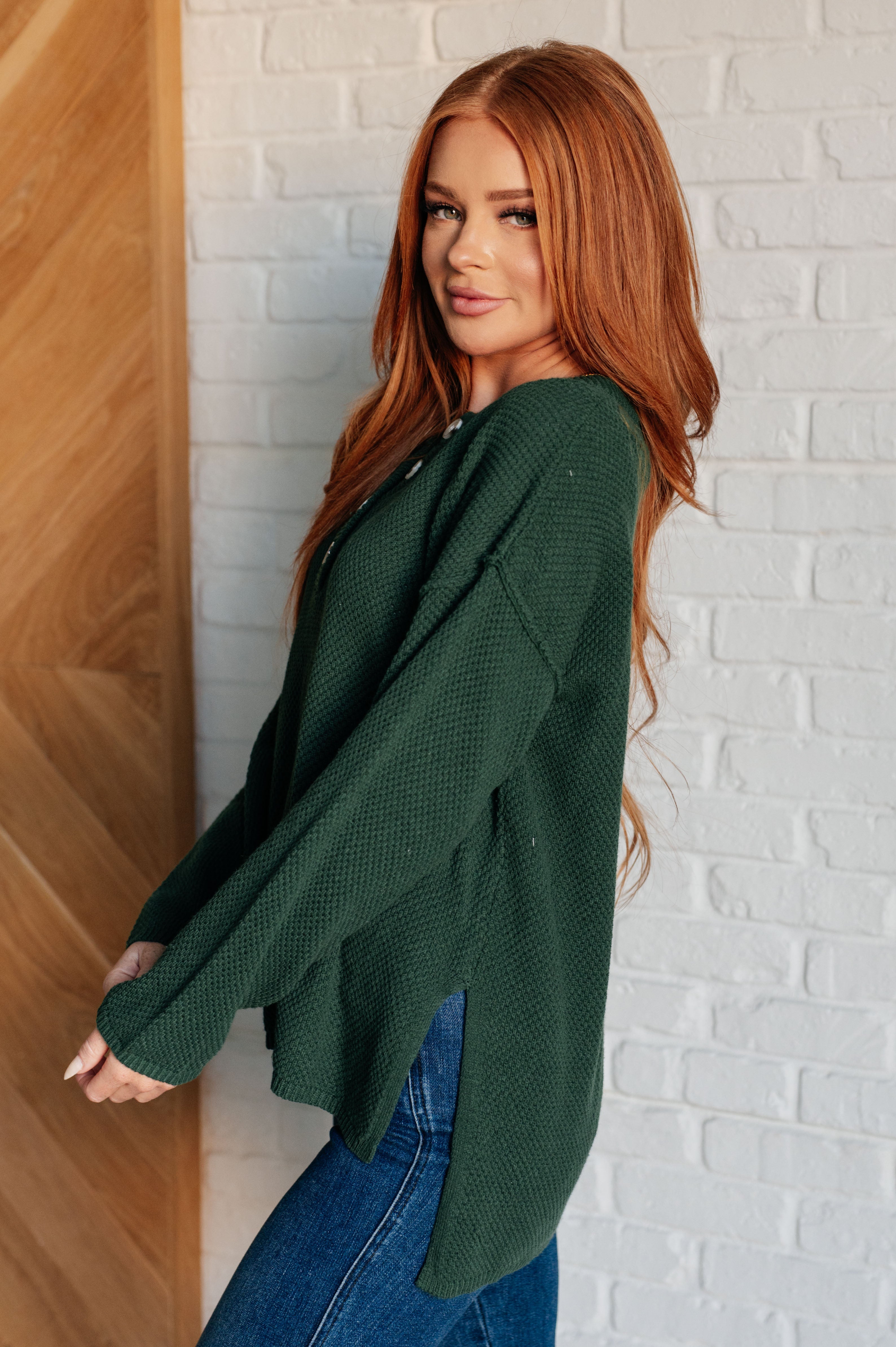 Good Afternoon Henley Sweater - Charming Charlie