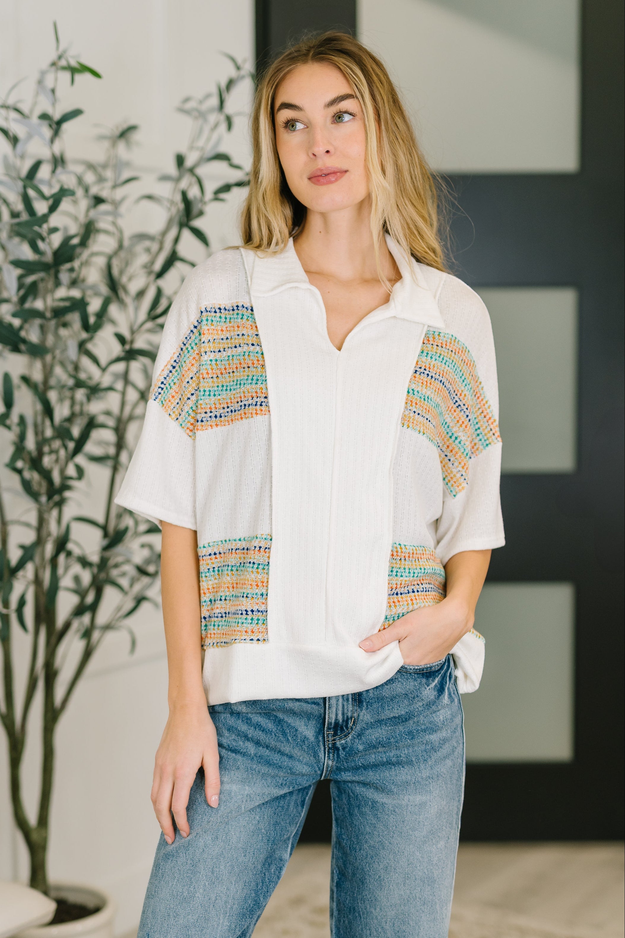 Good For Me Collared Knit Top - Charming Charlie