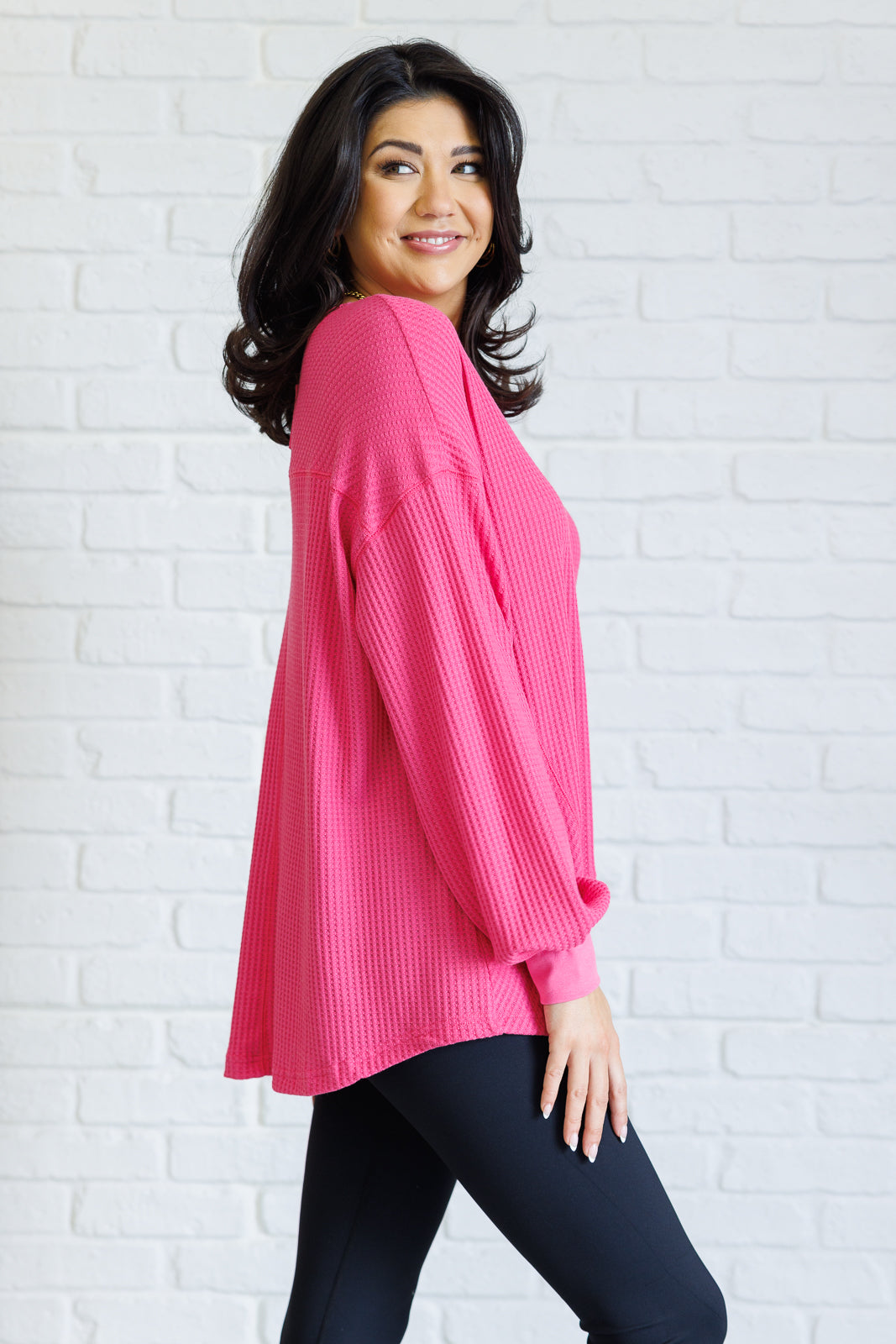 Good Things Are Coming V-Neck Top in Pink - Charming Charlie