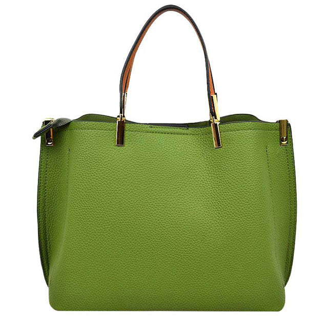 Green Simpler Times Bucket Crossbody Bags For Women. A great everyday casual shoulder bag composed of Faux leather. A simple design with subtle gold hardware details on the closure. Magnetic snap closure for an inner zipper pouch opening spacious to hold your phone, wallet, and other essentials securely.
