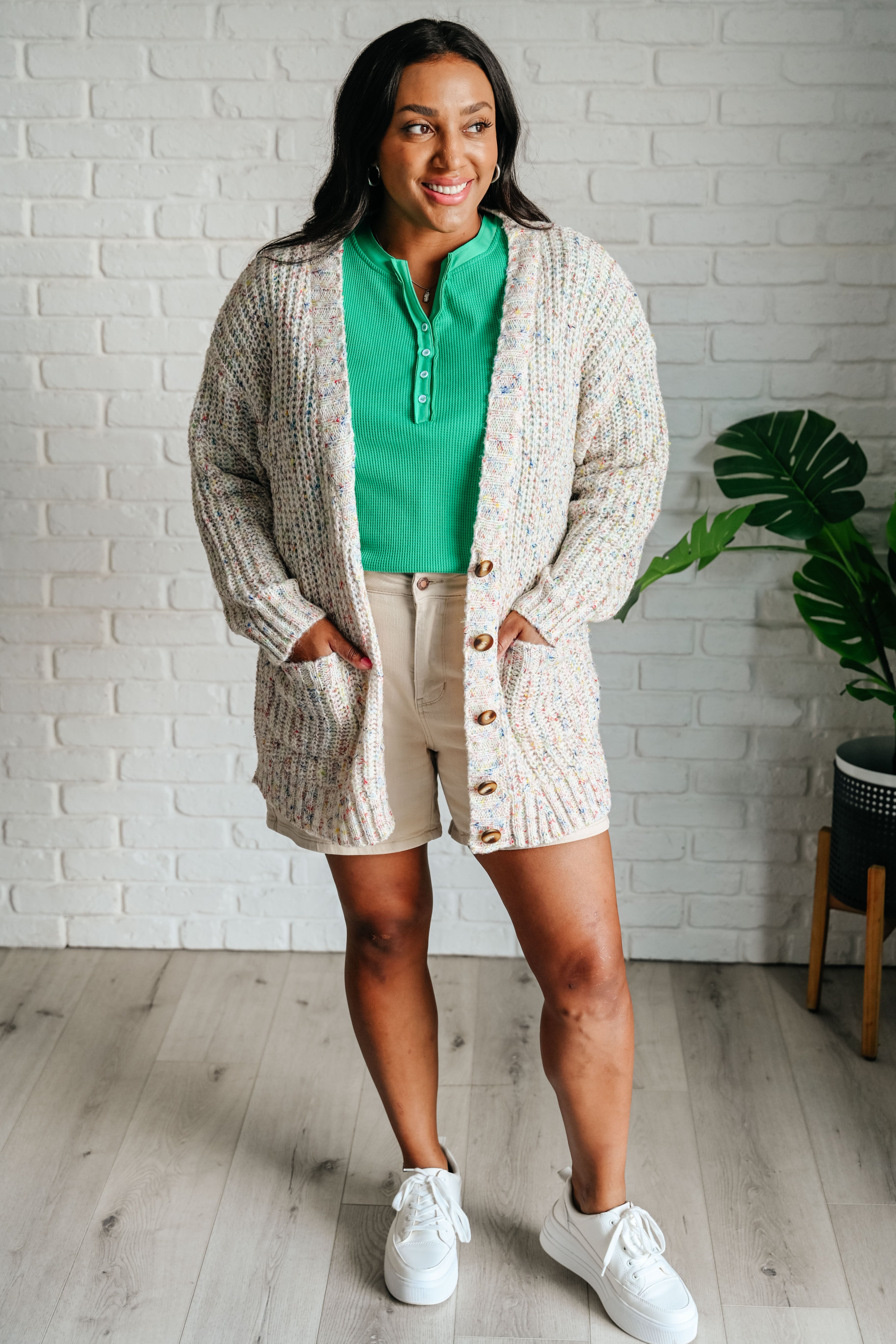Greensleeves Waffle Knit Henley - Charming Charlie