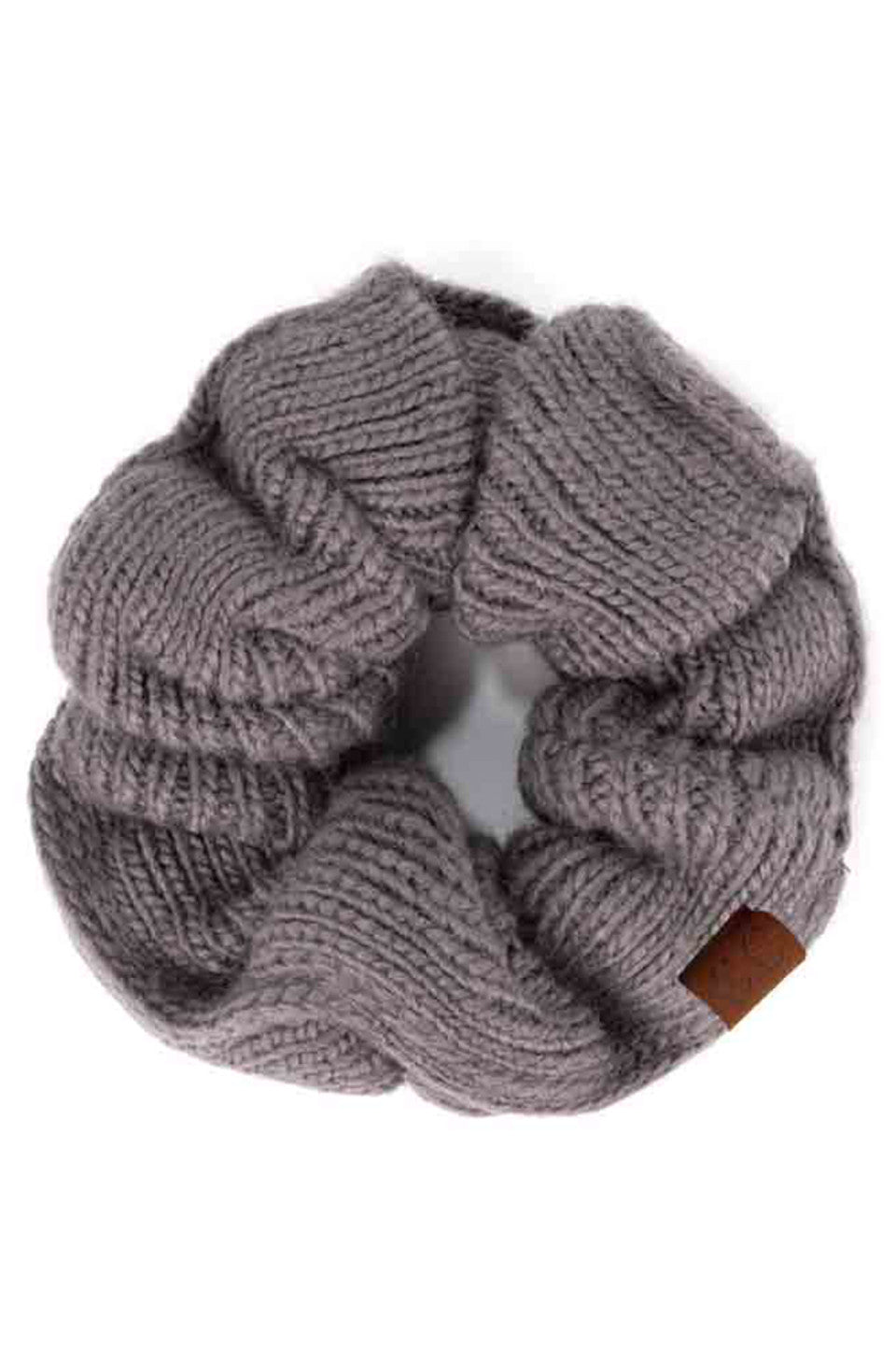 Grey C.C. Soft Knit Scrunchies provide a stylish and comfortable way to keep your hair in place without causing damage. Made with soft knit material, they are gentle on your hair and perfect for everyday wear. Their scrunchy design also adds a trendy touch to your hairstyle