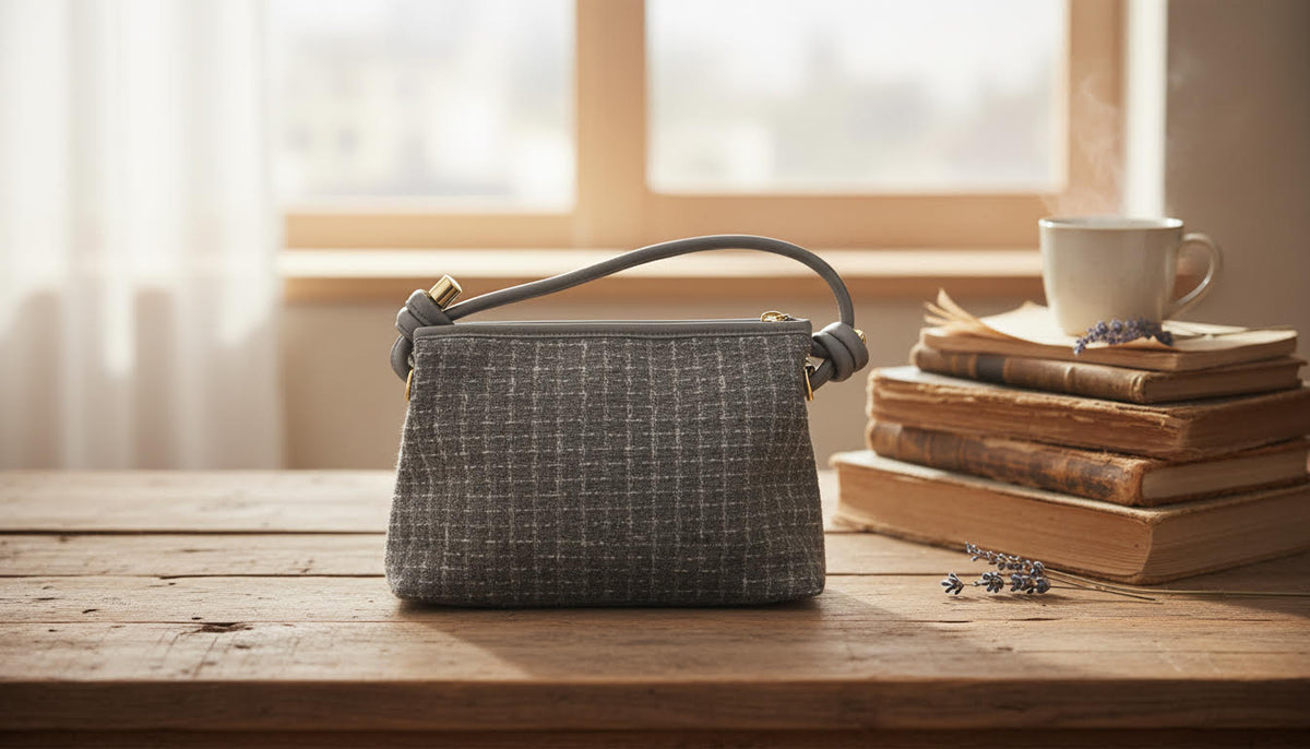 Cozy Gray Textured Handbab - Charming Charlie