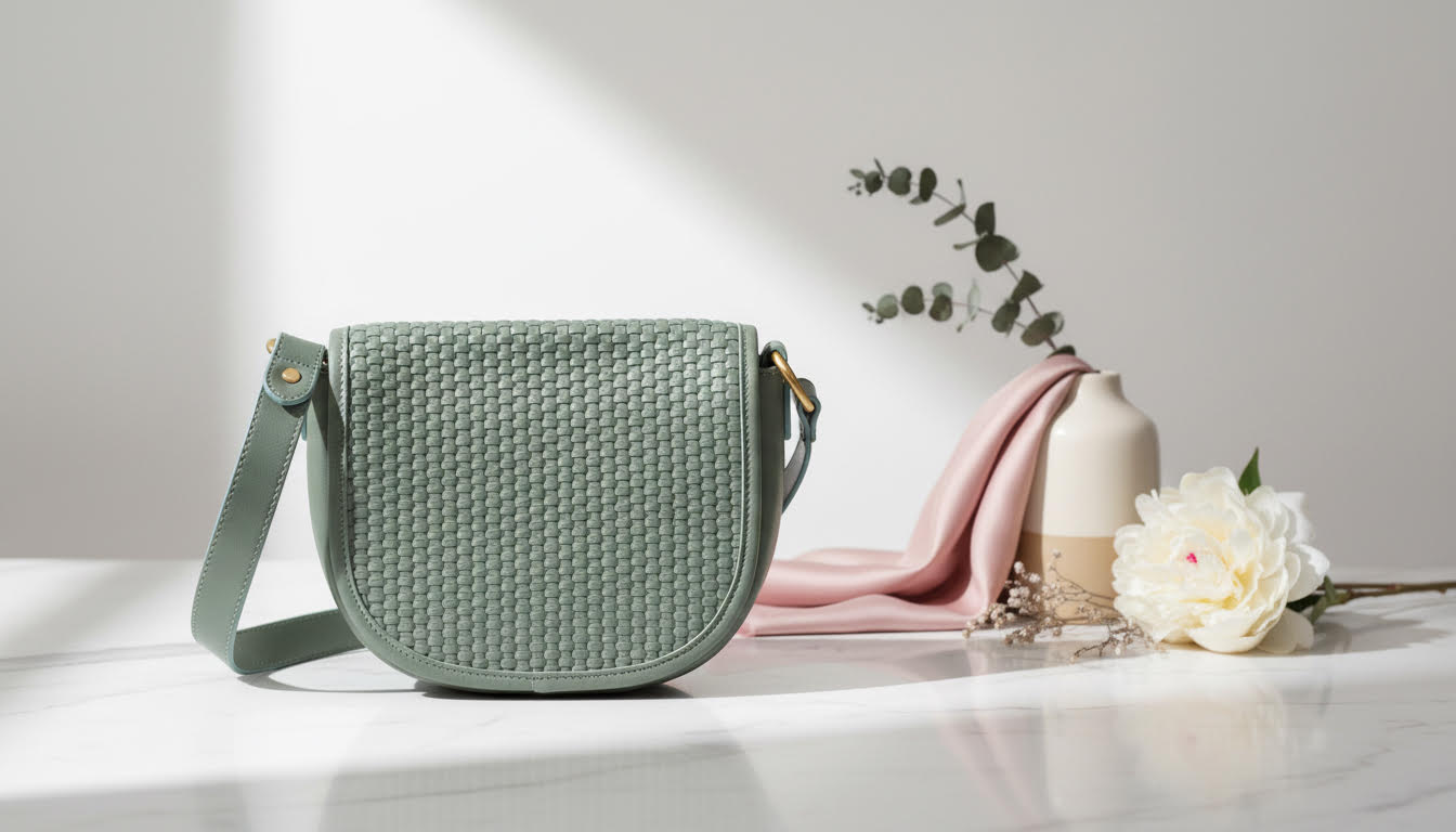 Sage Green Woven Crossbody Bag - Charming Charlie