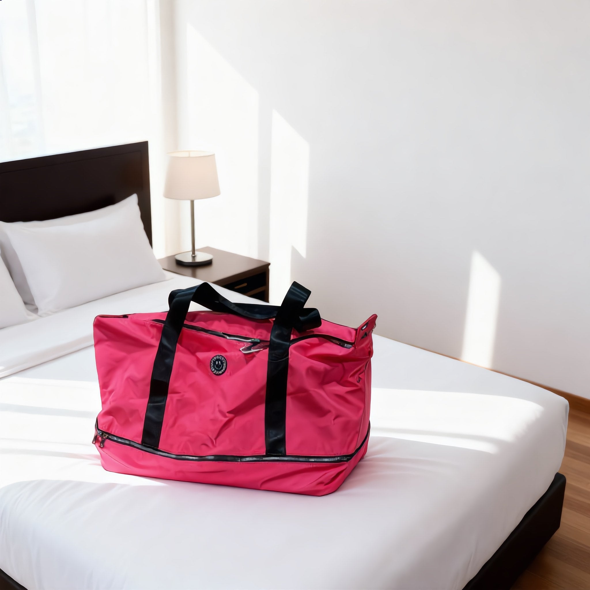 Hot Pink Nylon Travel Duffel Bag - Charming Charlie