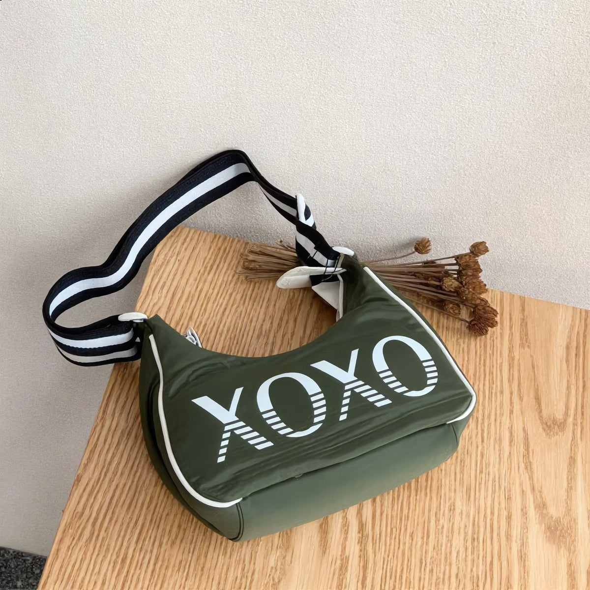 XOXO Green Nylon Cross Body Bag - Charming Charlie