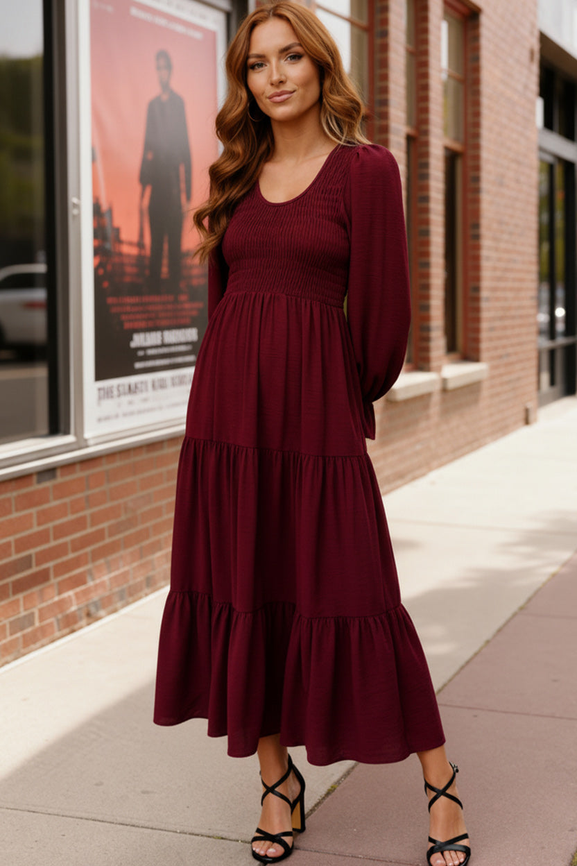 Burgundy Magic Maxi Dress - Charming Charlie
