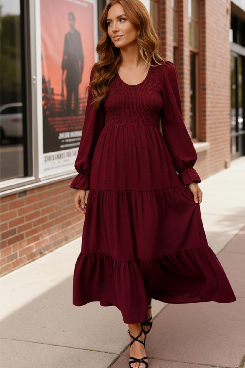 Burgundy Magic Maxi Dress - Charming Charlie