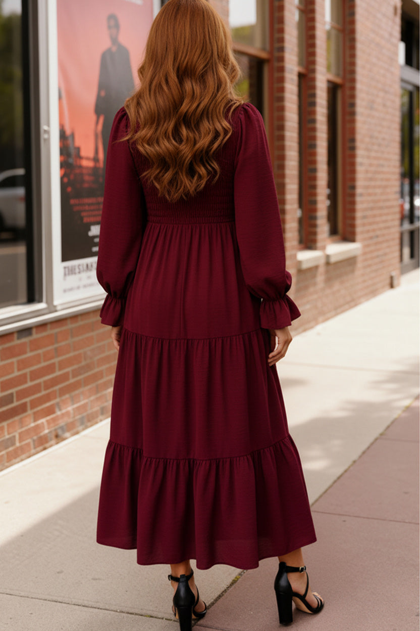 Burgundy Magic Maxi Dress - Charming Charlie
