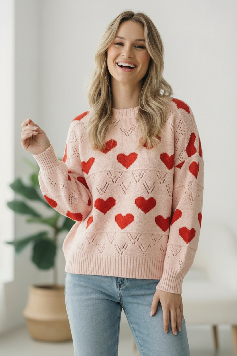 A Love Note Heart Sweater - Charming Charlie