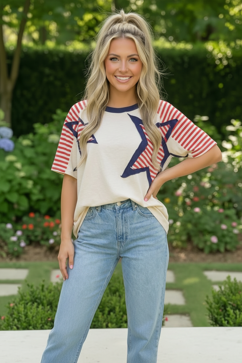 Stars and Stripes Forever Graphic Tee - Charming Charlie