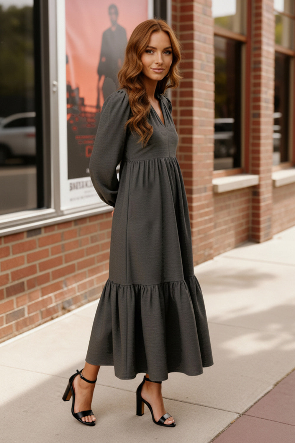Slate Serenade Maxi Dress - Charming Charlie