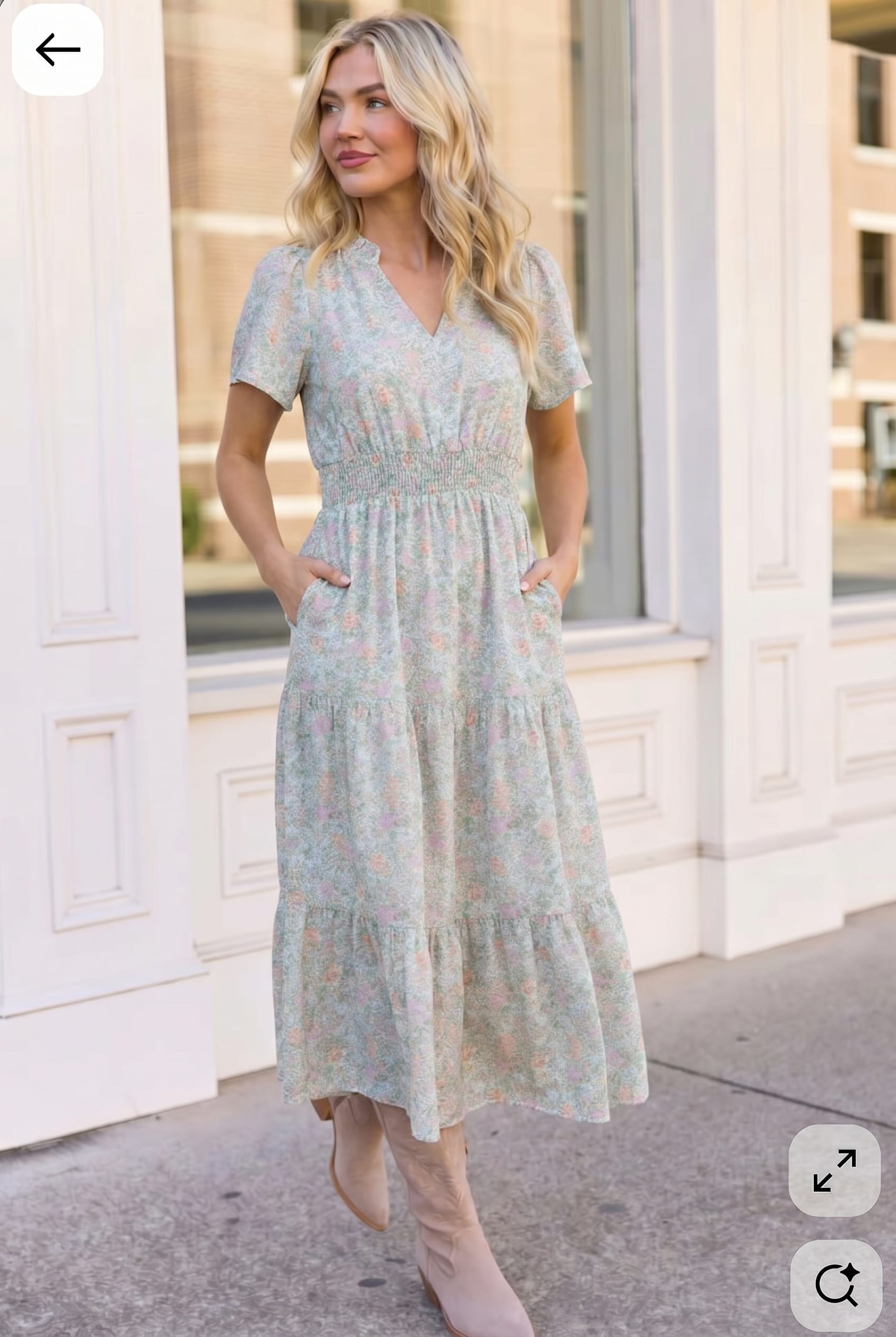 Summer in London Floral Midi Dress - Charming Charlie