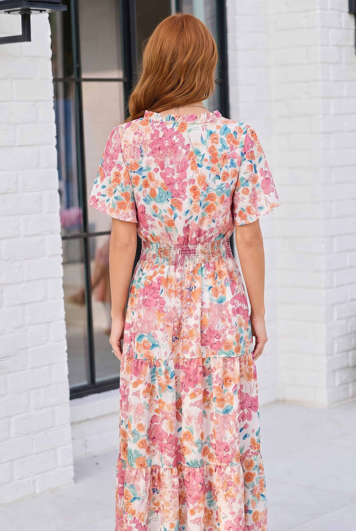 Paint and Sip Floral Tiered Midi Dress - Charming Charlie
